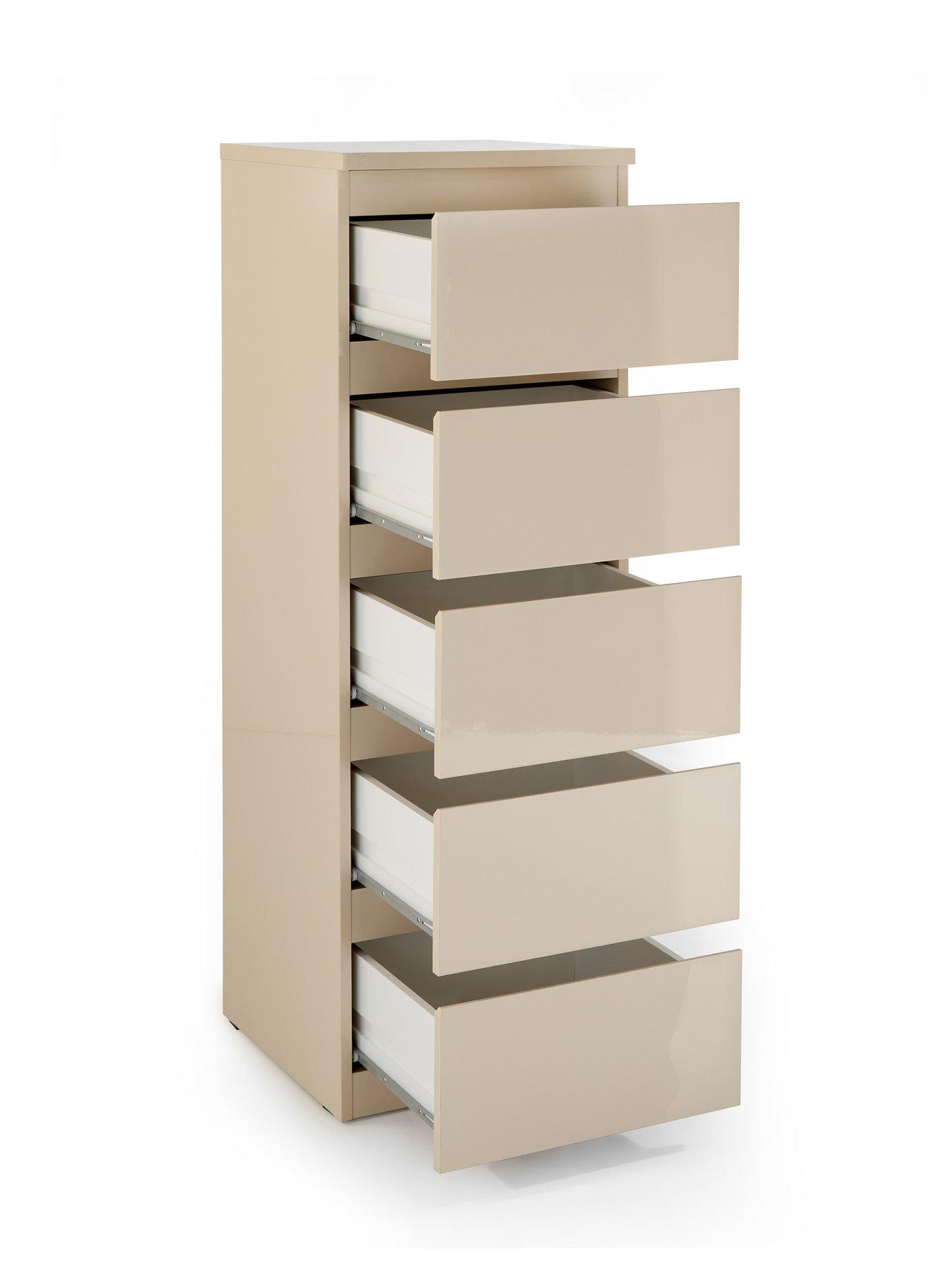 very-home-layton-gloss-5-drawer-narrow-chestoutfit