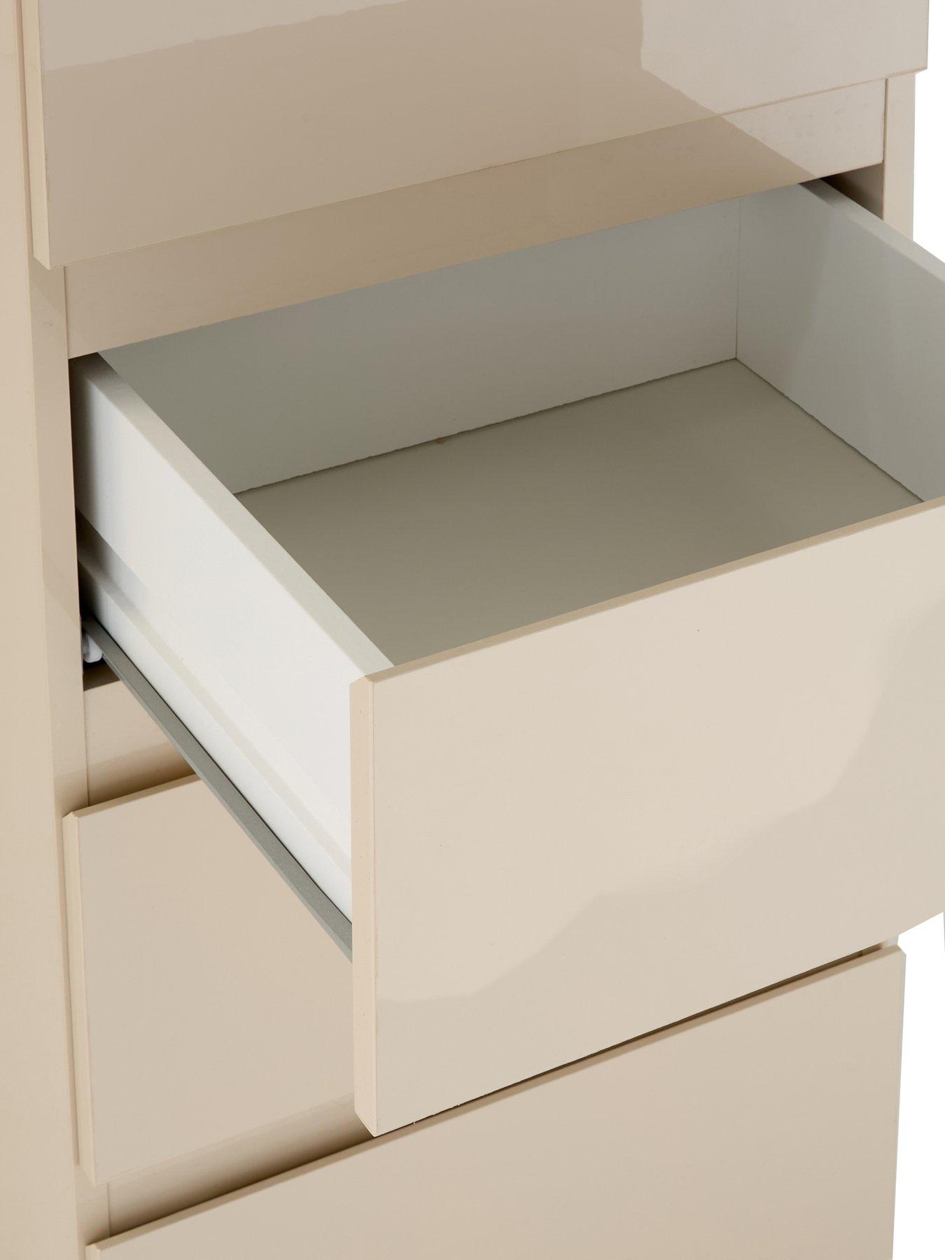 very-home-layton-gloss-5-drawer-narrow-chestdetail