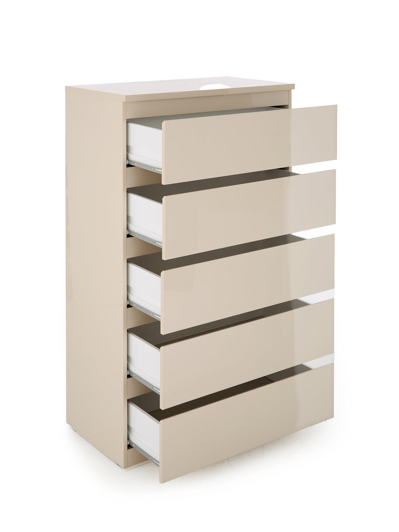 Image 4 of 7 of Very Home Layton Gloss 5 Drawer Chest
