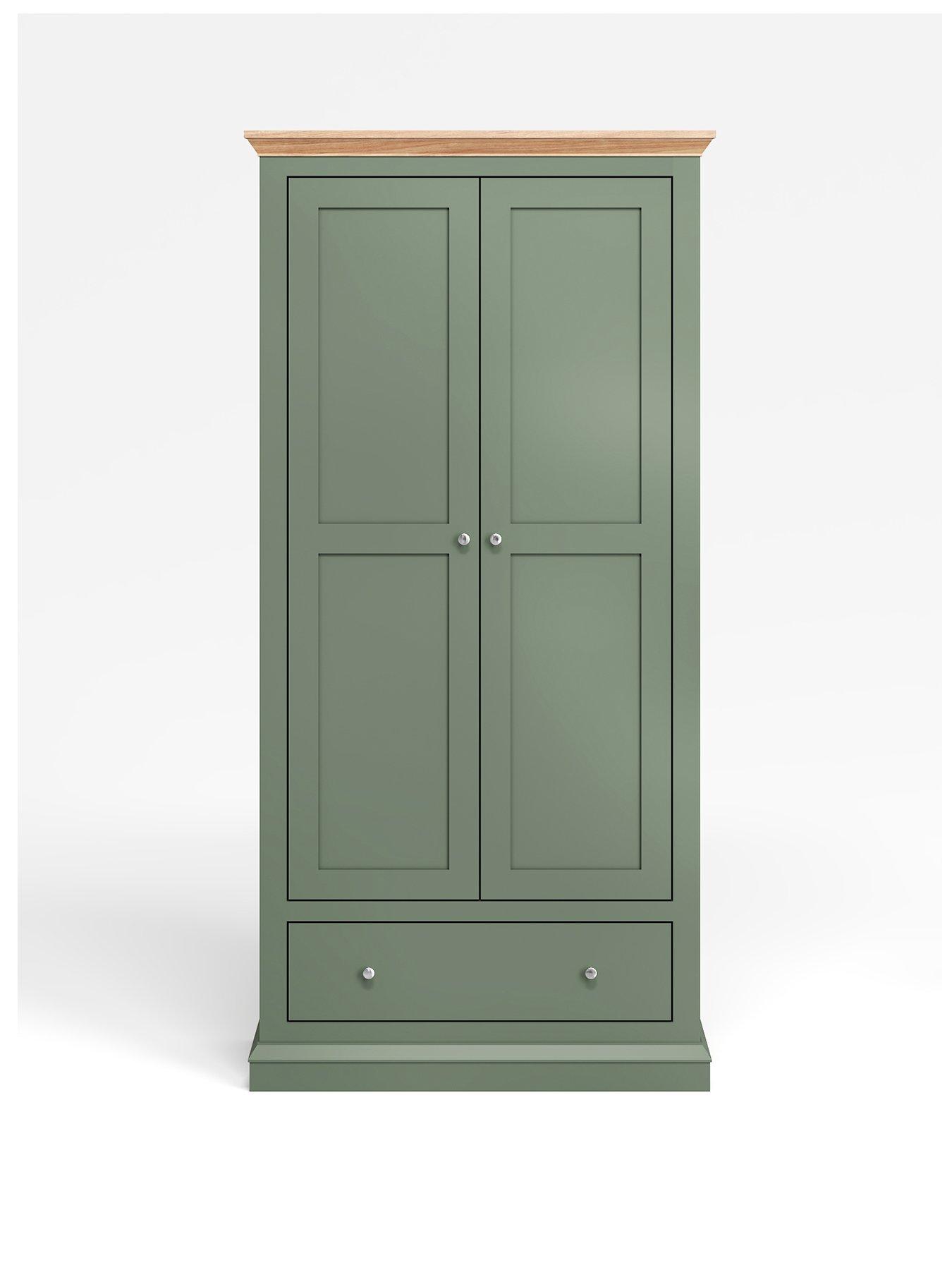 Image 2 of 6 of The Very Collection Hanna 2 Door, 1 Drawer Wardrobe - Green