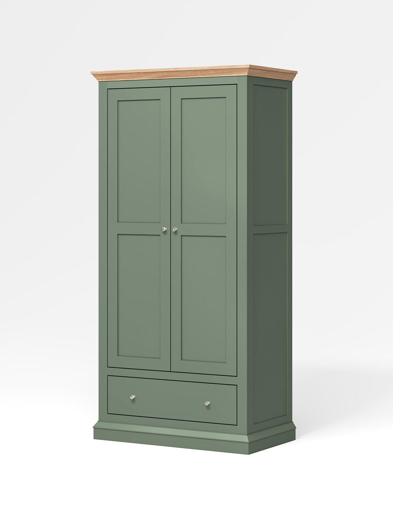 Image 3 of 6 of The Very Collection Hanna 2 Door, 1 Drawer Wardrobe - Green