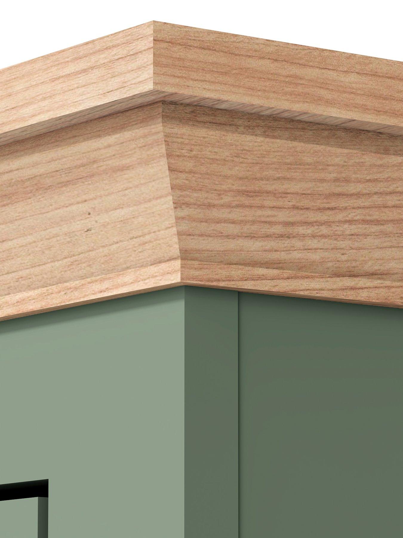 Image 6 of 6 of The Very Collection Hanna 2 Door, 1 Drawer Wardrobe - Green