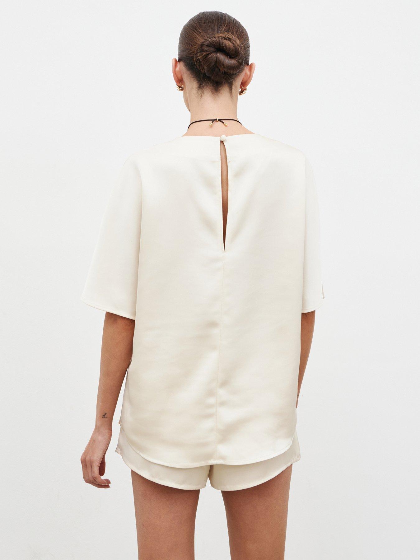 pretty-lavish-breya-satin-drawstring-short-oysterstillFront