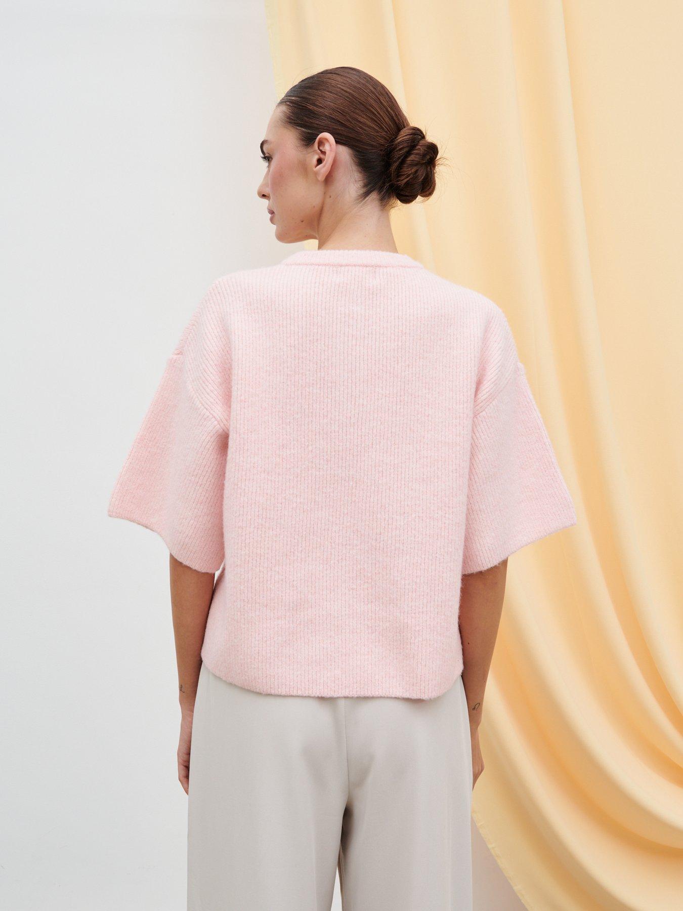 Image 2 of 4 of Pretty Lavish Amari Fluffy Knit Top - Pink