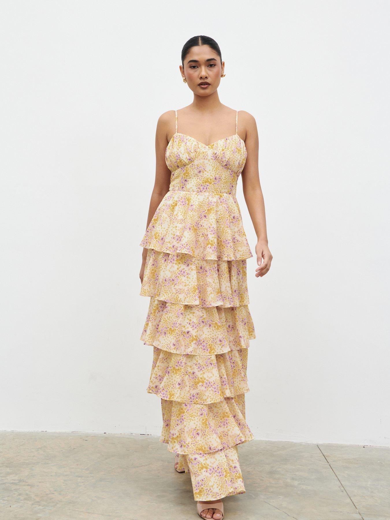 Pretty Lavish Madison Ruffle Maxi Dress - Multi