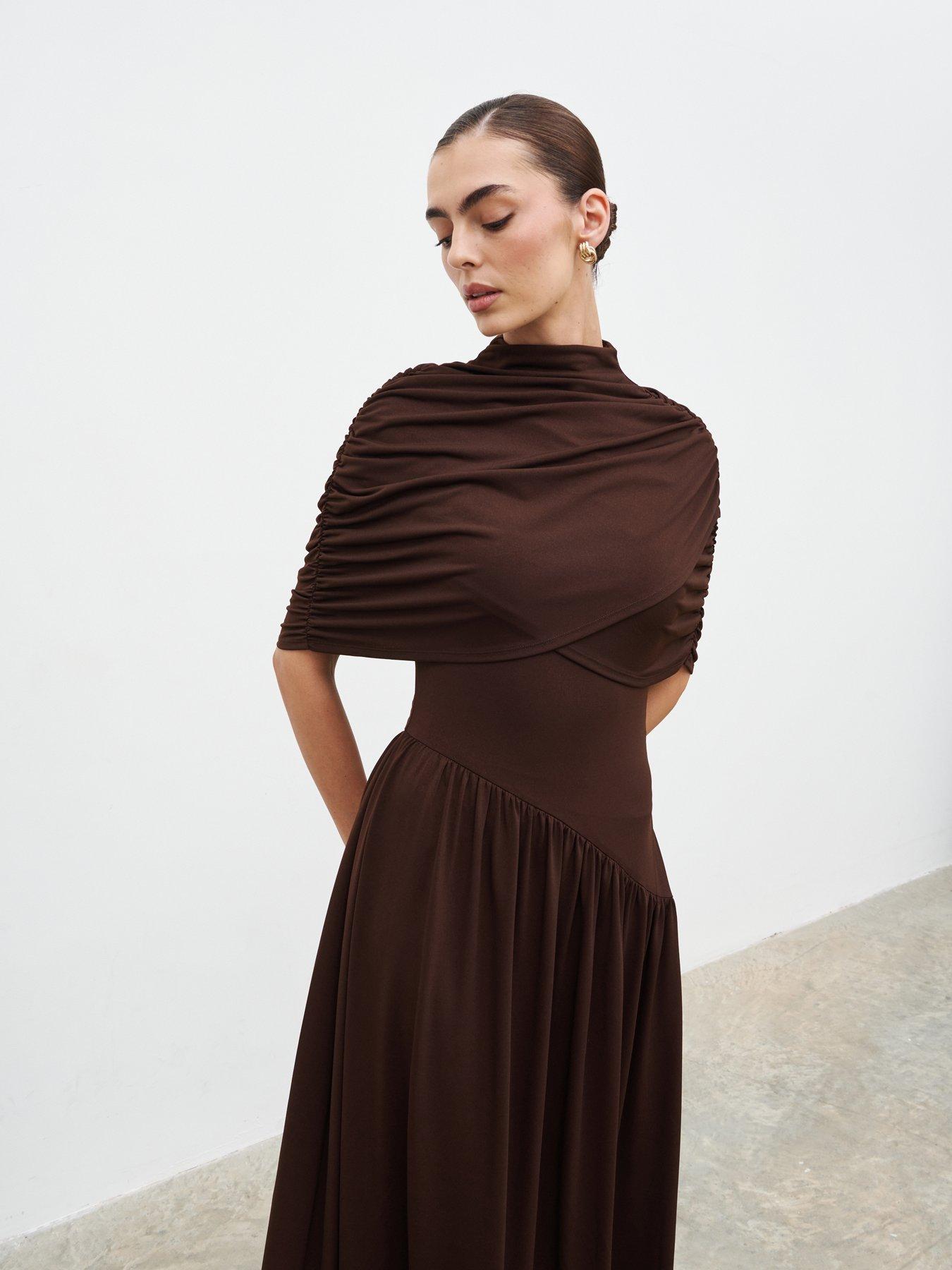 pretty-lavish-deja-draped-jersey-wrap-maxi-dress-brownoutfit