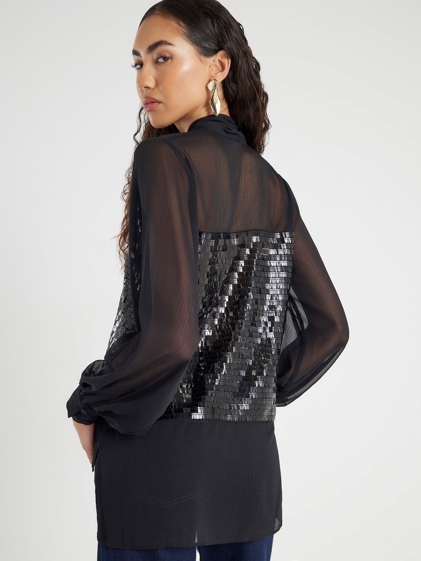river-island-sequin-mix-pussybow-top-blackstillFront