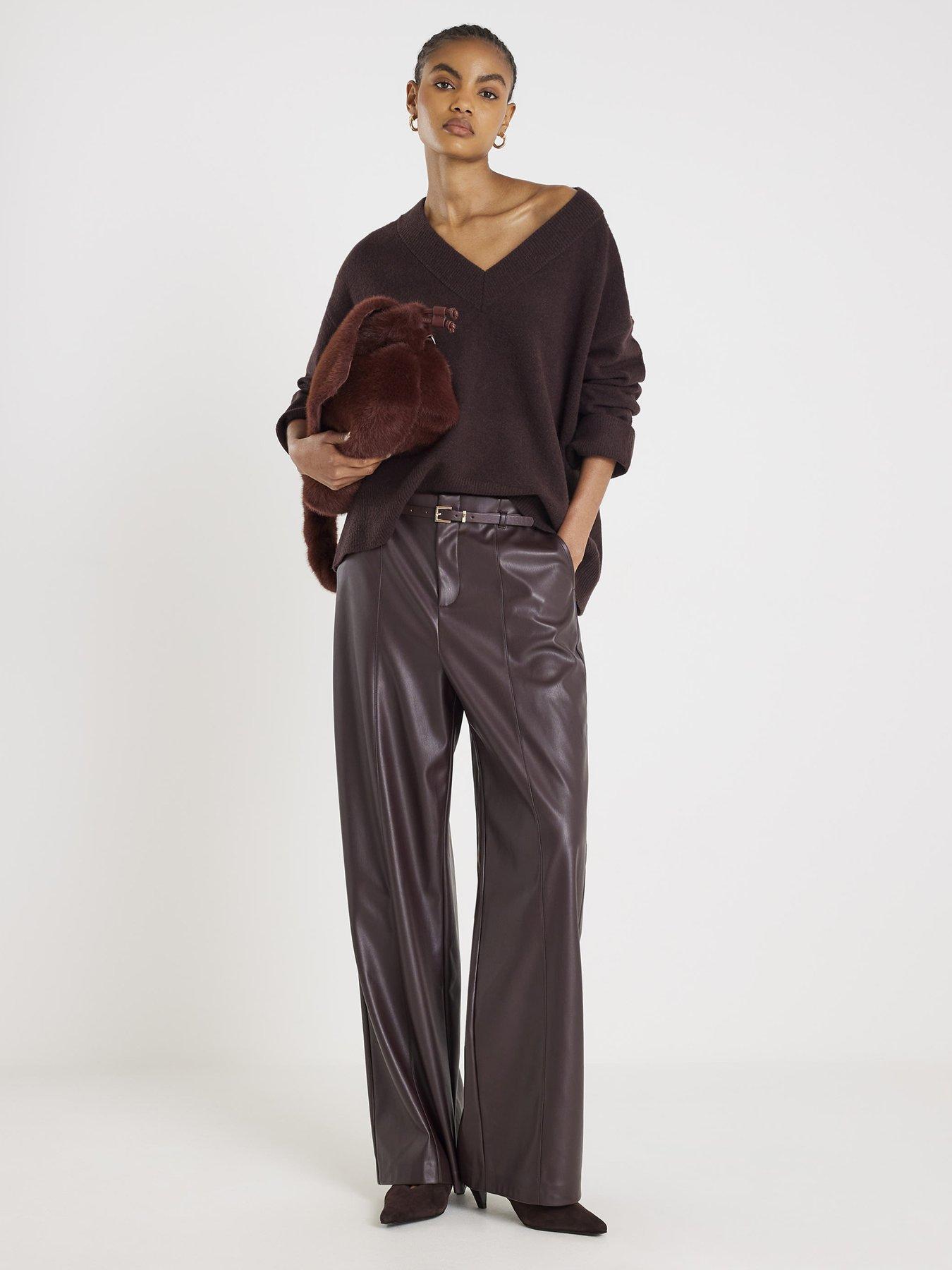 river-island-v-neck-jumper-brownback