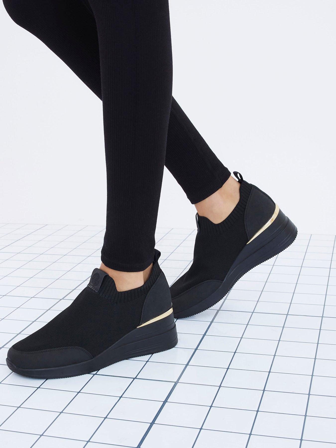 River Island Wedge Runner - Black