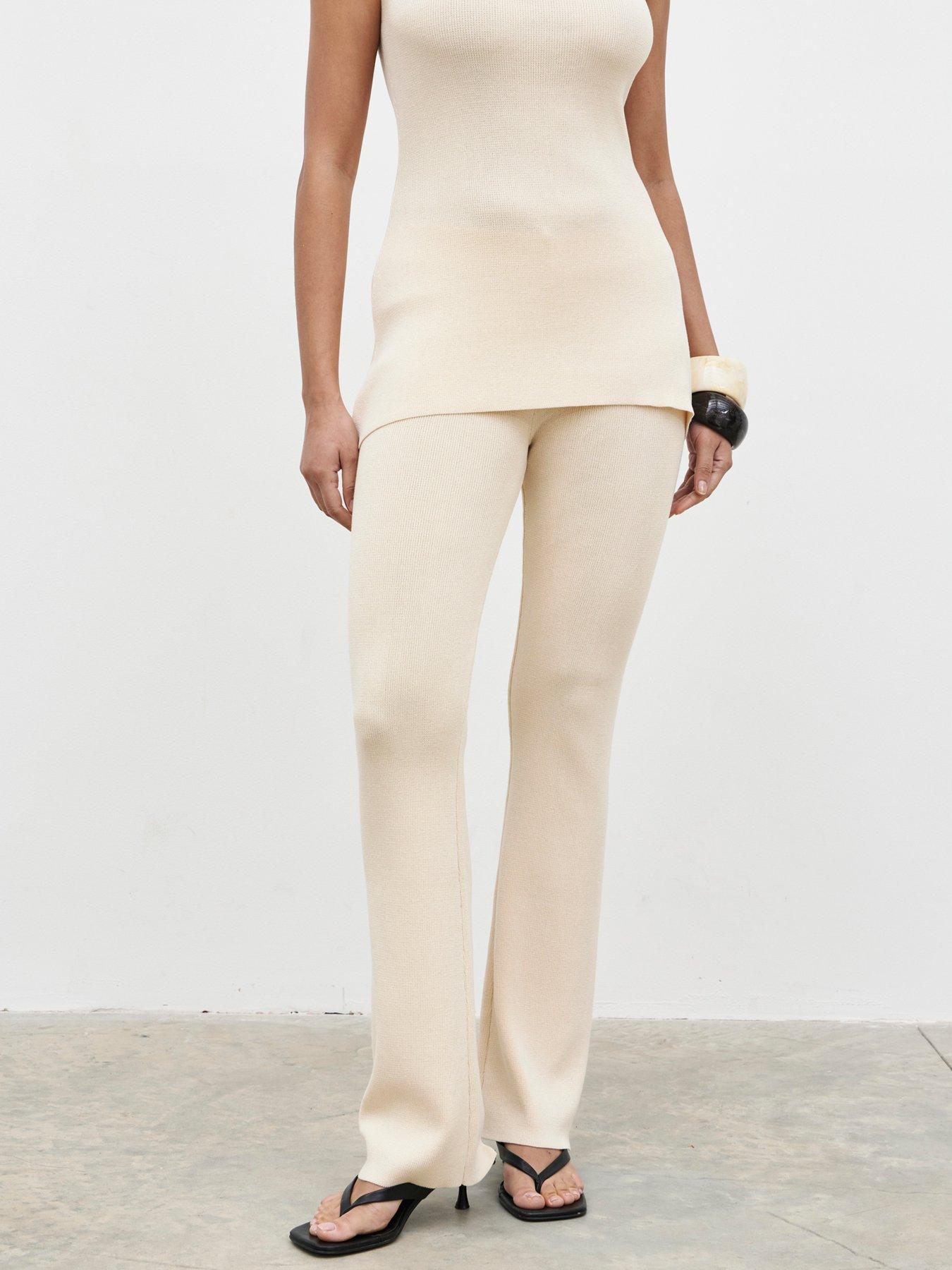 Image 4 of 4 of Pretty Lavish Ashlyn Knit Trouser - Cream