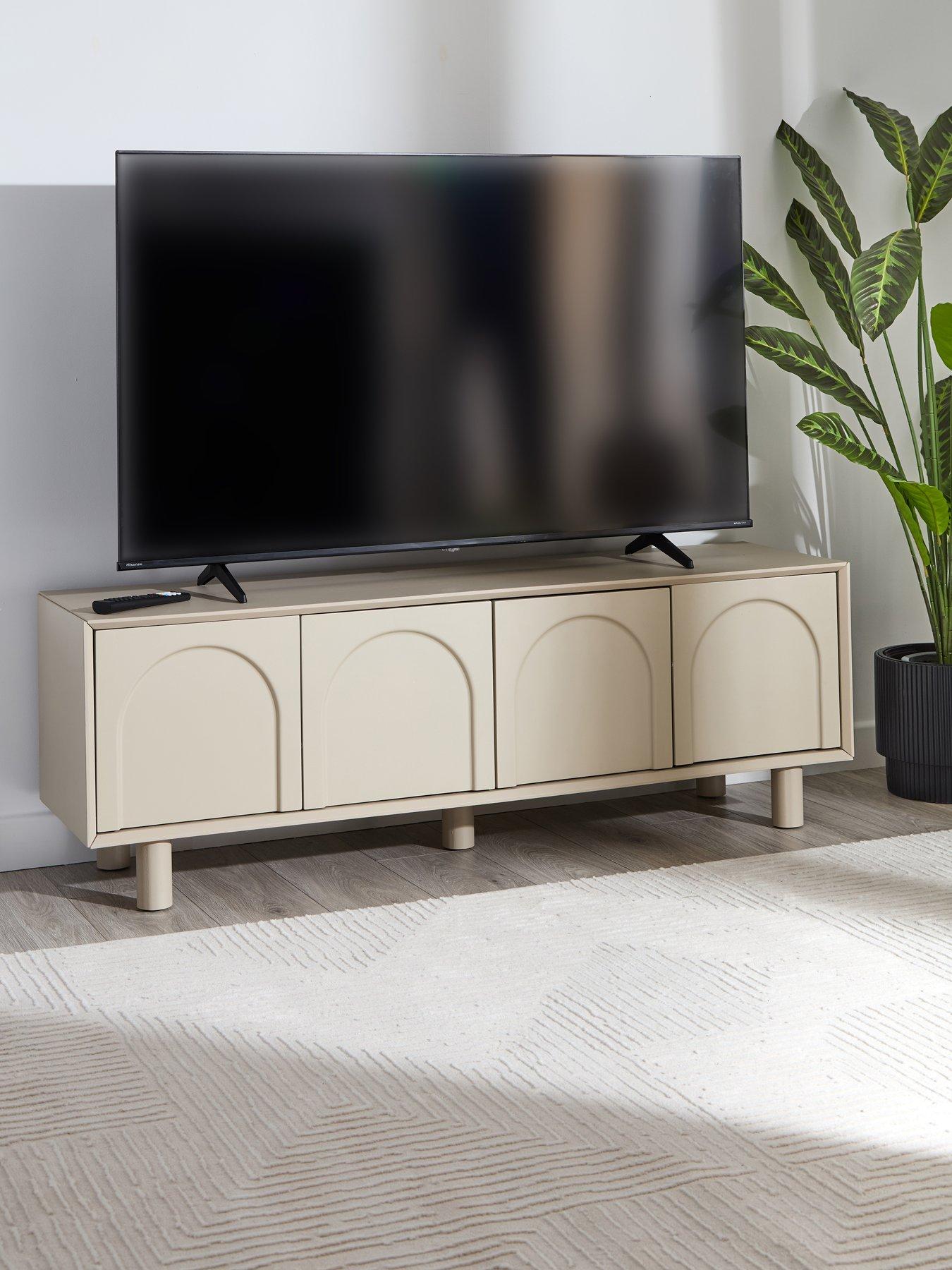 Image 1 of 7 of The Very Collection Revi Large TV Unit - fits up to 55 inch TV&nbsp;- Oatmeal -&nbsp;FSC&reg; Certified