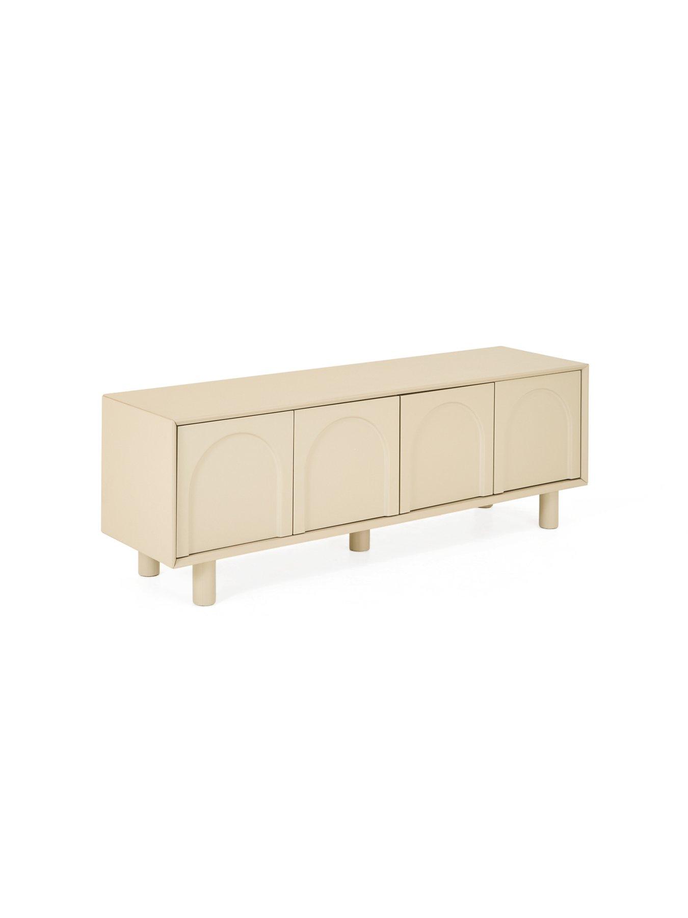 Image 4 of 7 of The Very Collection Revi Large TV Unit - fits up to 55 inch TV&nbsp;- Oatmeal -&nbsp;FSC&reg; Certified