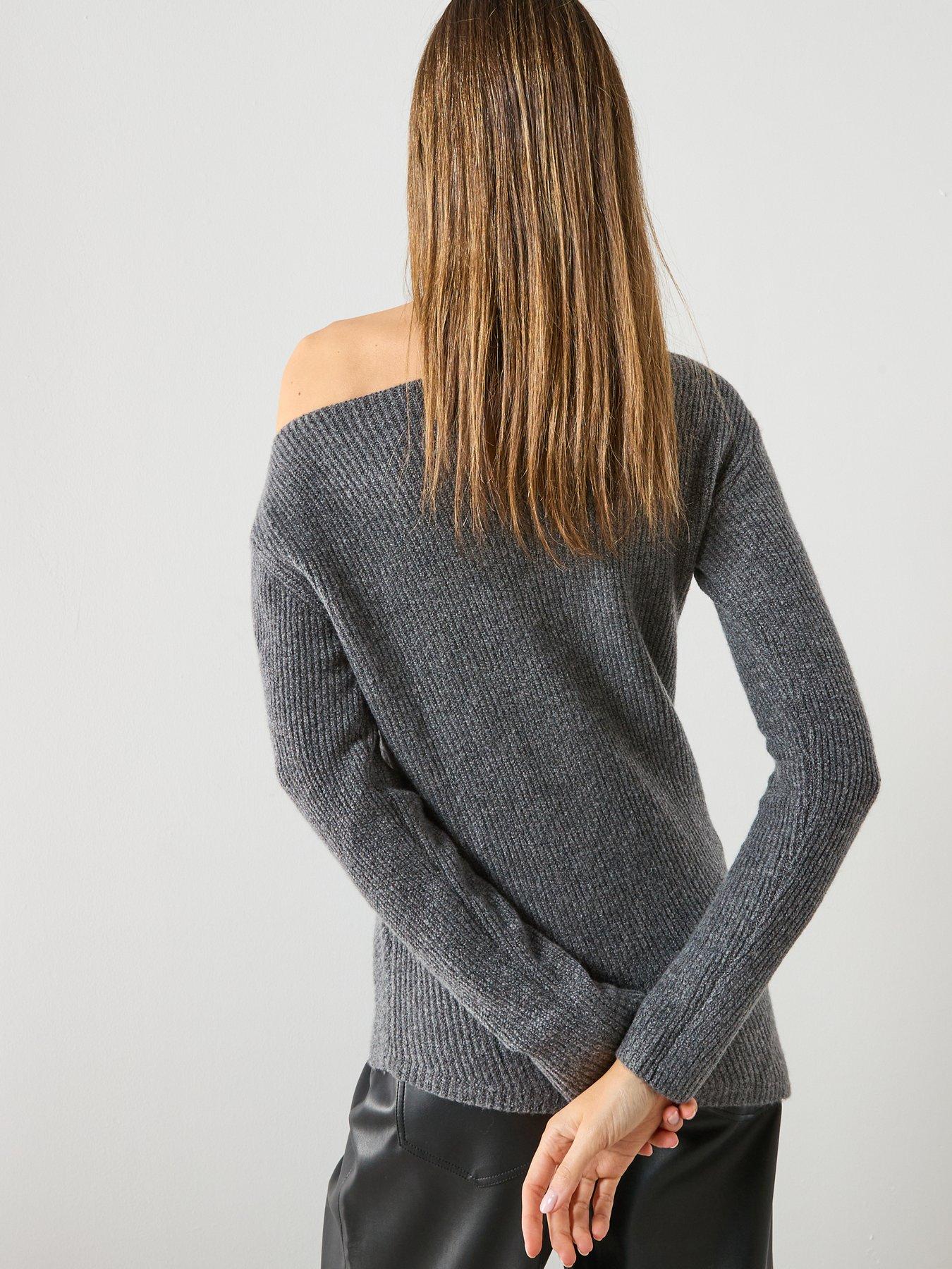 mango-asymmetrical-sweater-with-metallic-detail-greystillFront