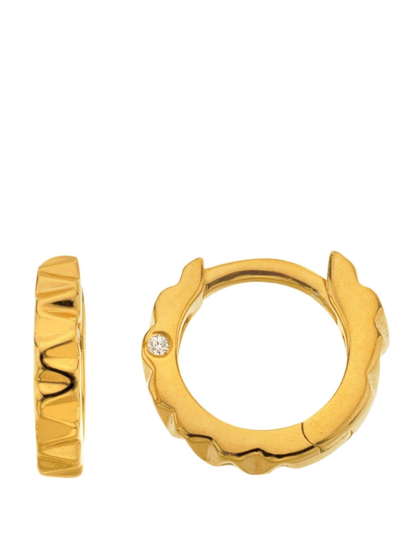 Image 1 of 3 of Hot Diamonds HD X GE Huggie Earrings
