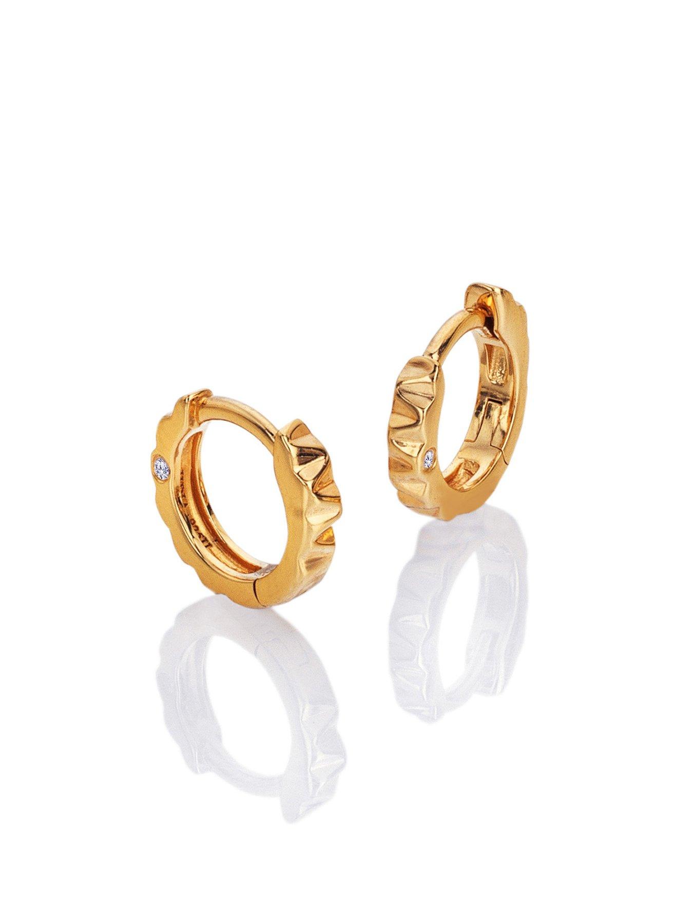 Image 2 of 3 of Hot Diamonds HD X GE Huggie Earrings