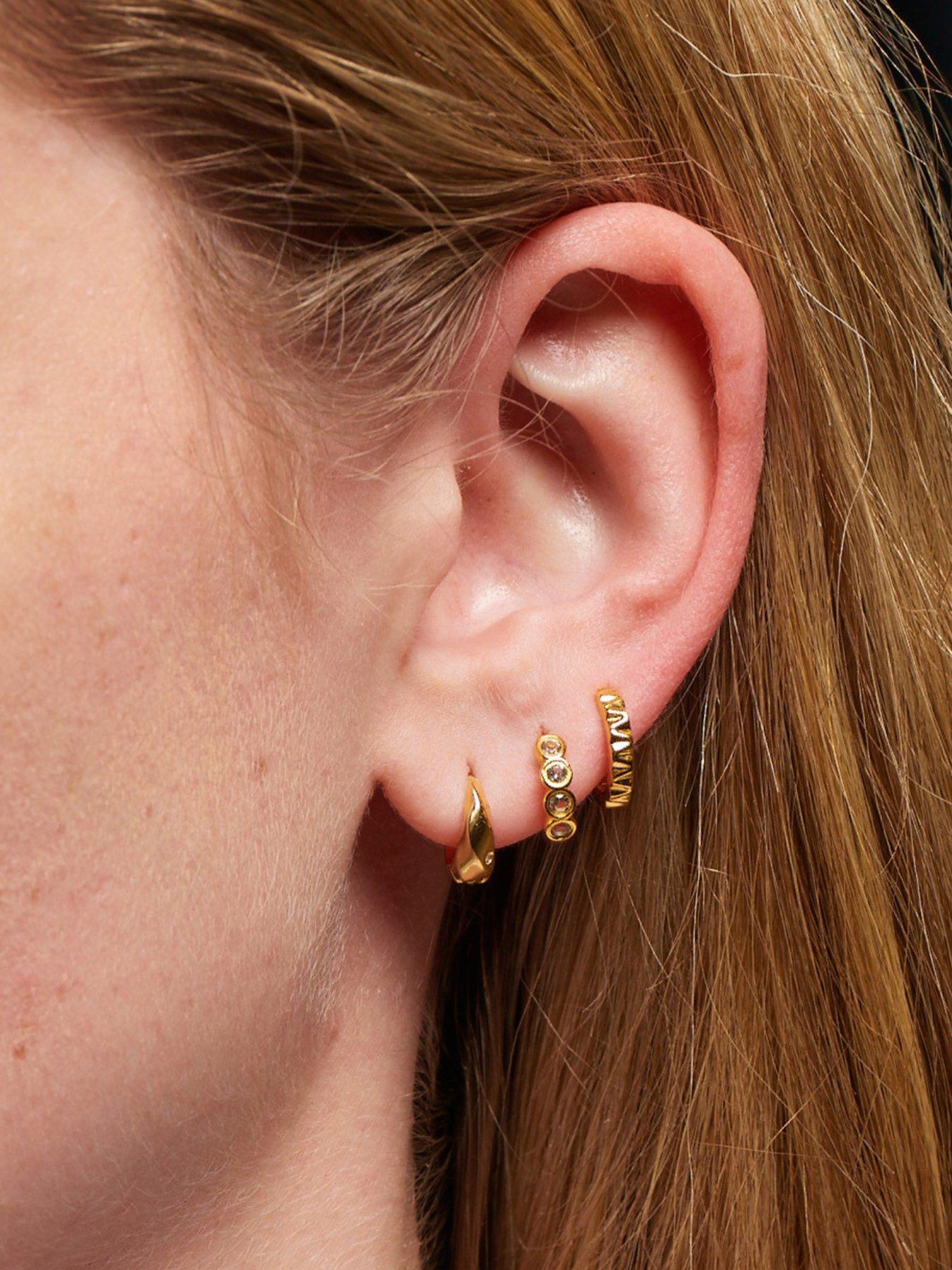 Image 3 of 3 of Hot Diamonds HD X GE Huggie Earrings
