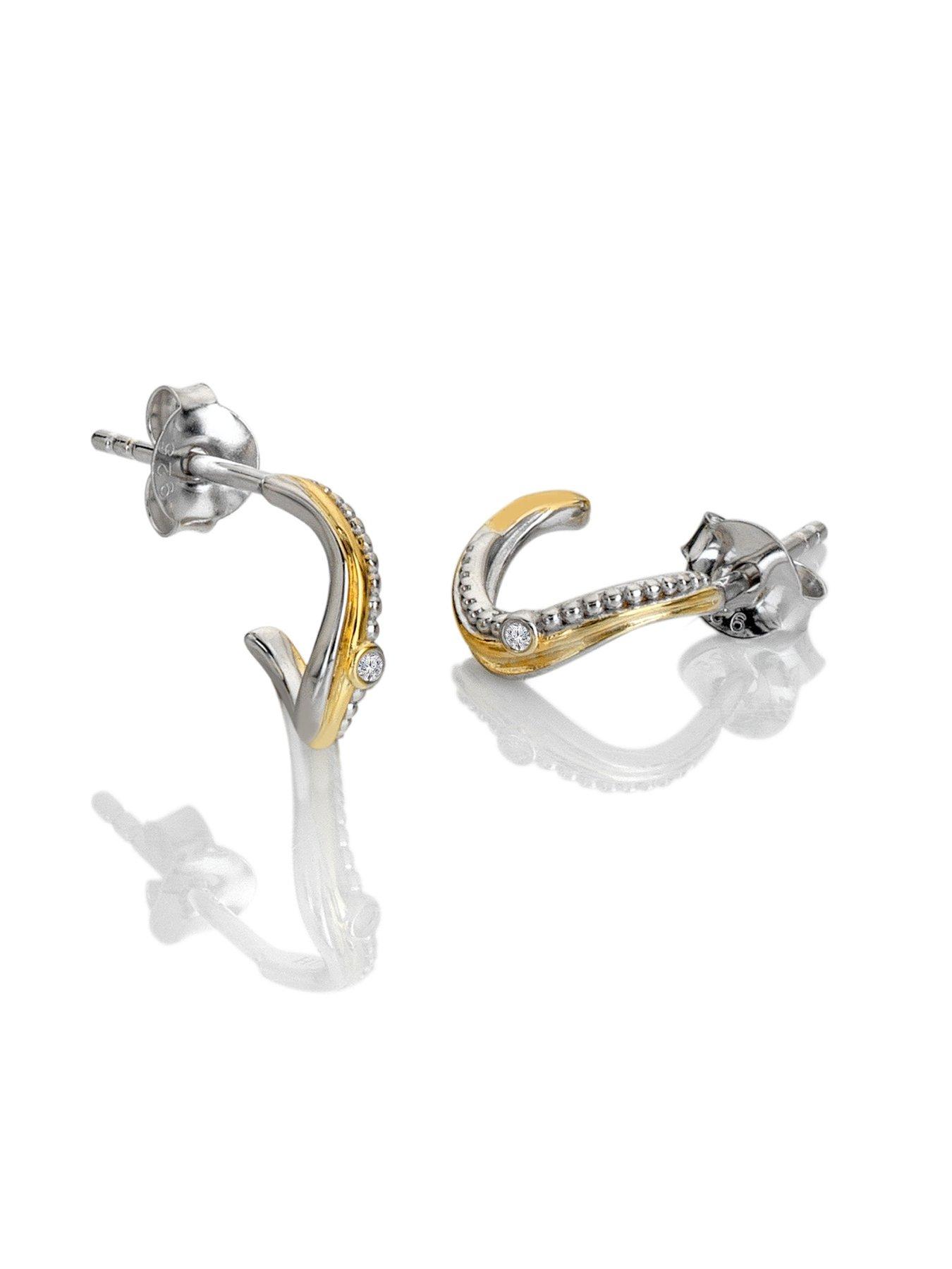 hot-diamonds-teardrop-two-tone-earringsstillFront