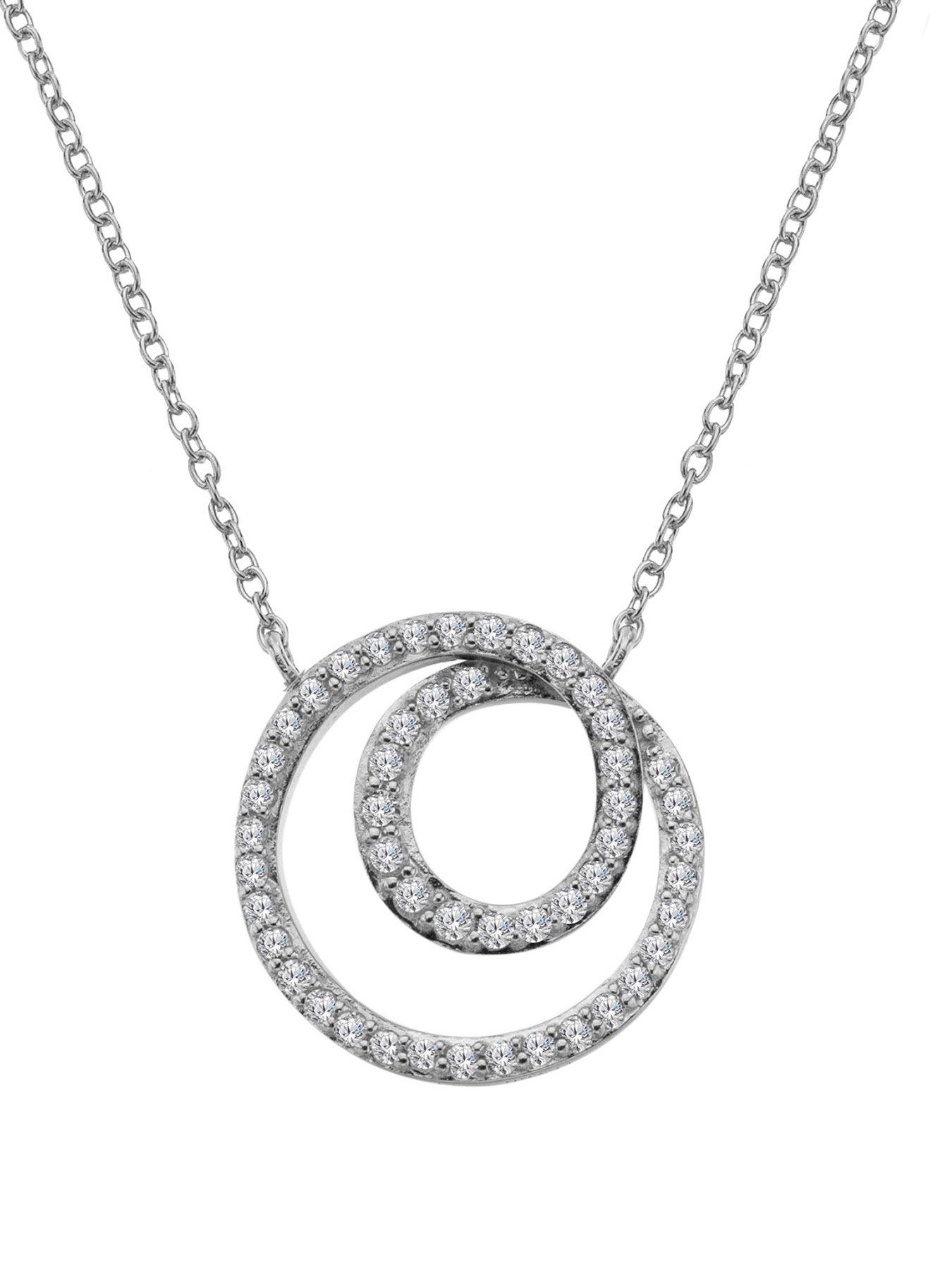 Hot Diamonds Shimmer Circle Necklace