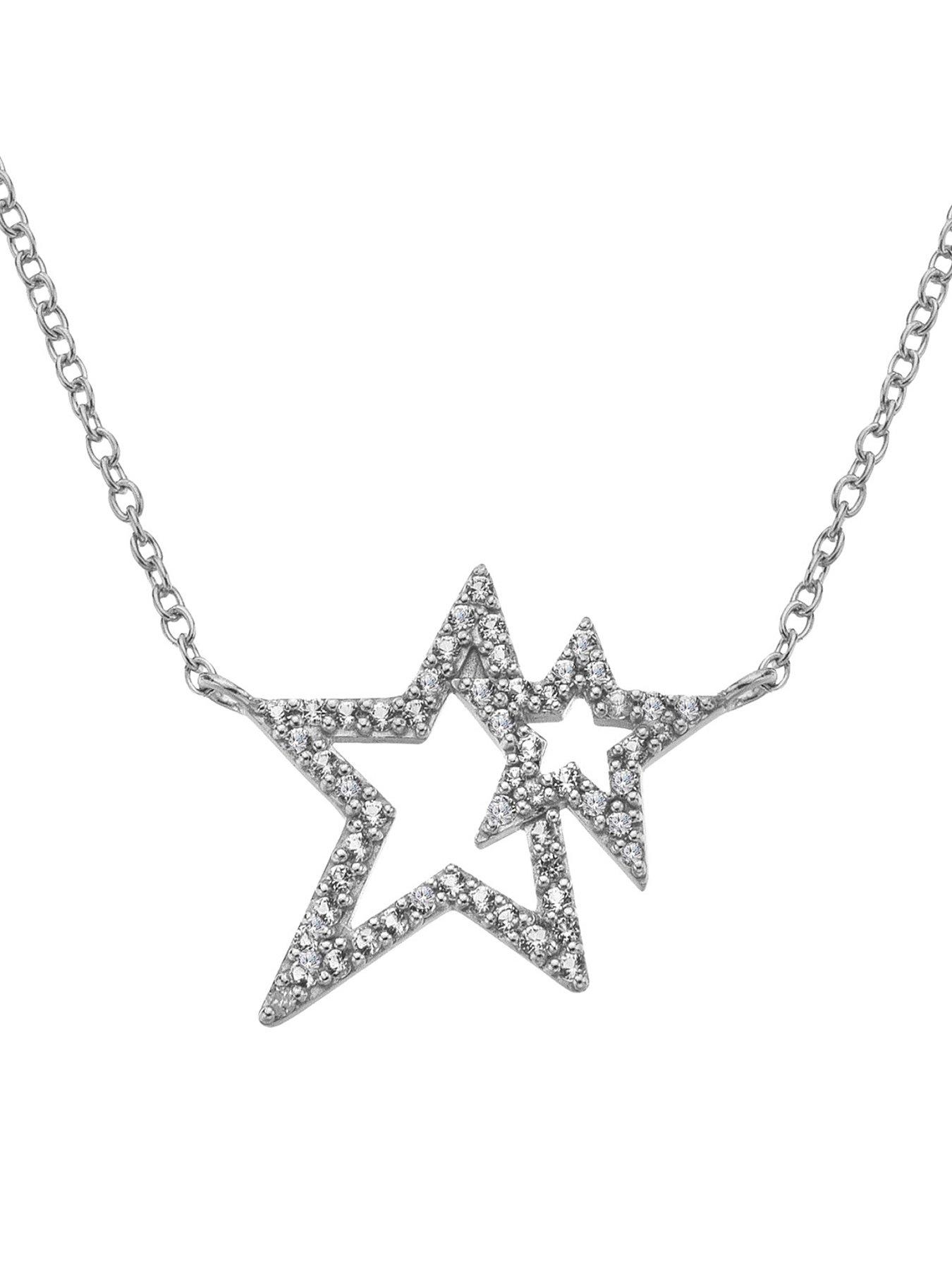 Hot Diamonds Shimmer Star Necklace