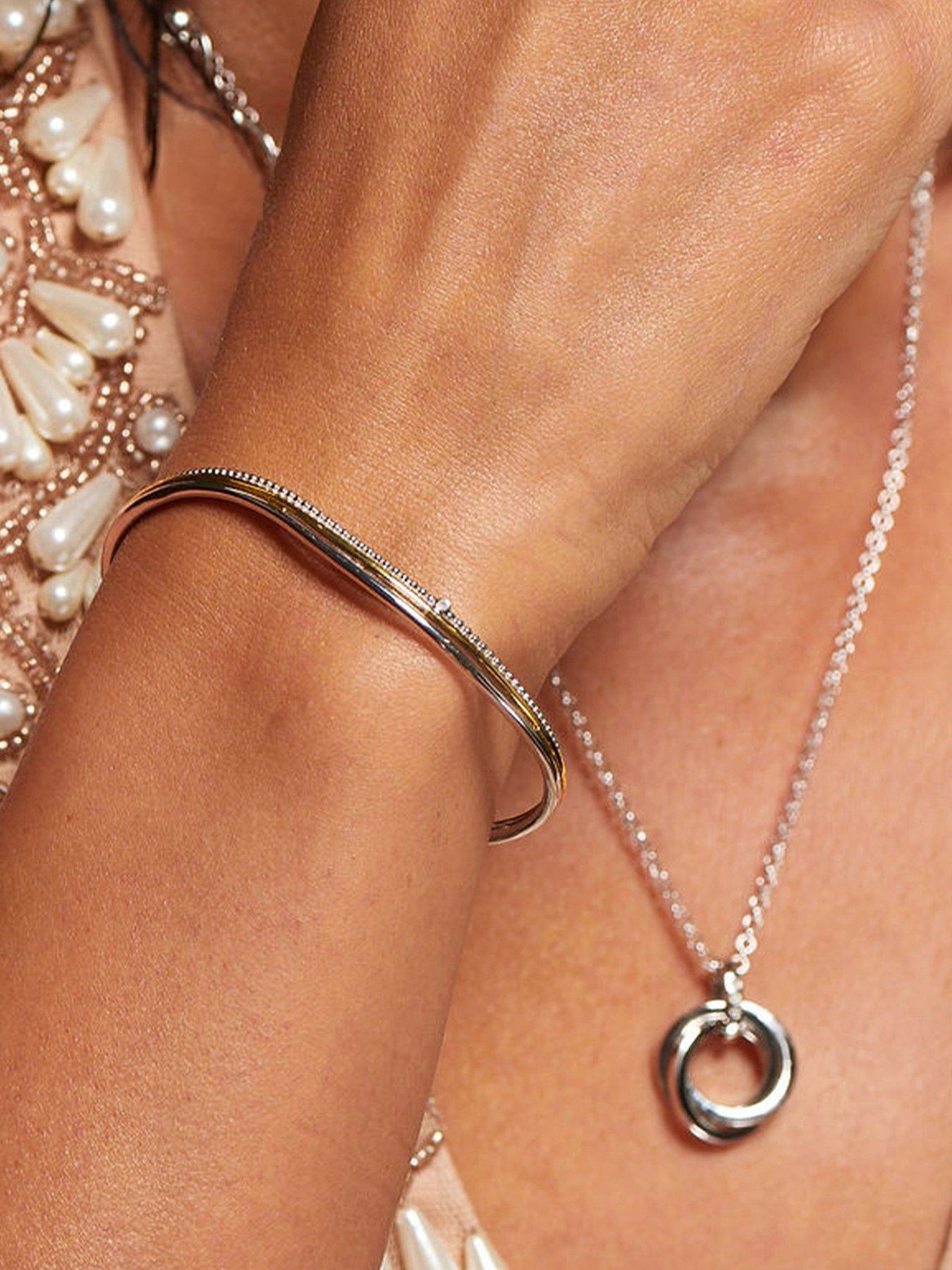 Image 3 of 3 of Hot Diamonds Teardrop Two Tone Bangle