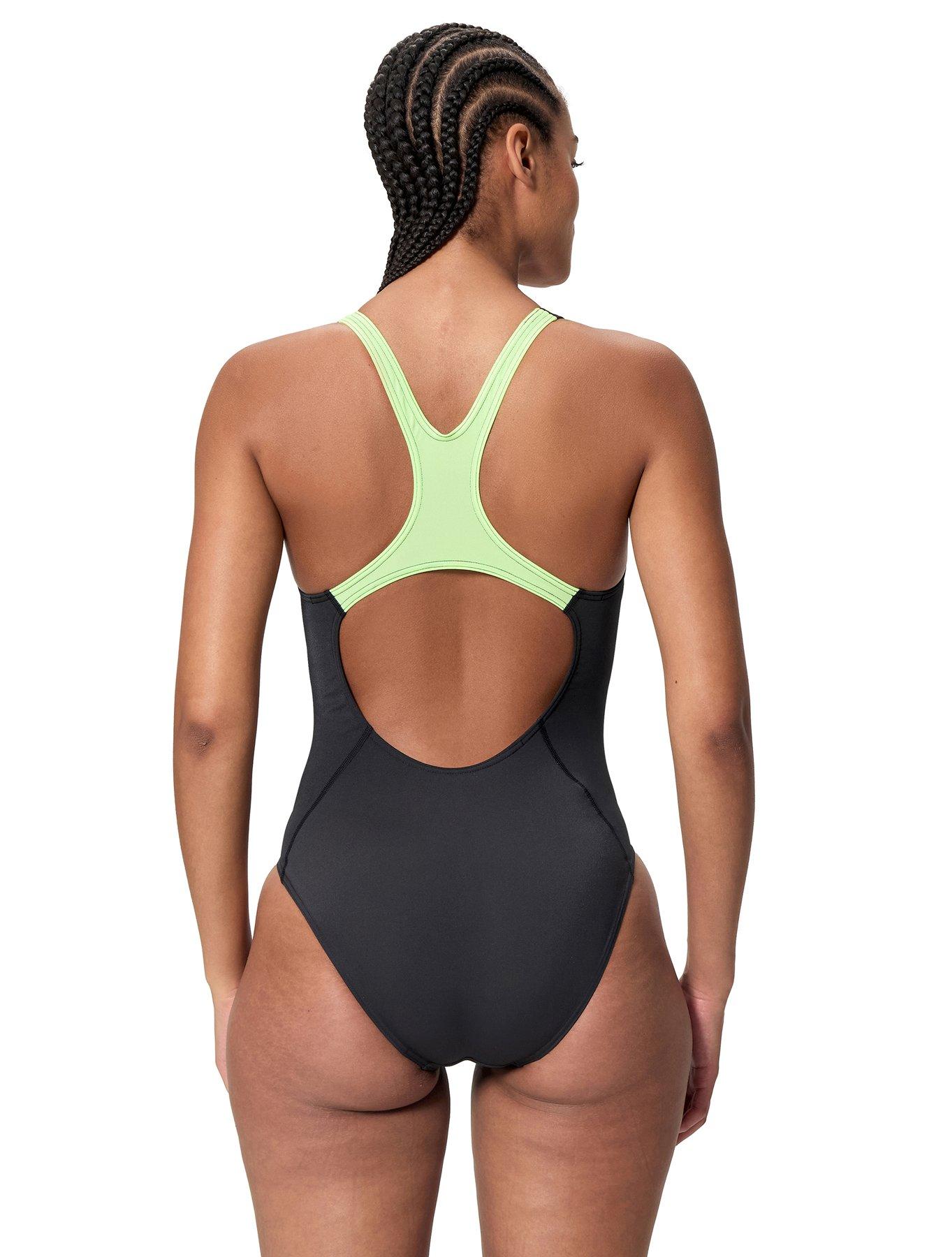 Image 2 of 5 of Speedo Womens Solid Splice Medalist One Piece
