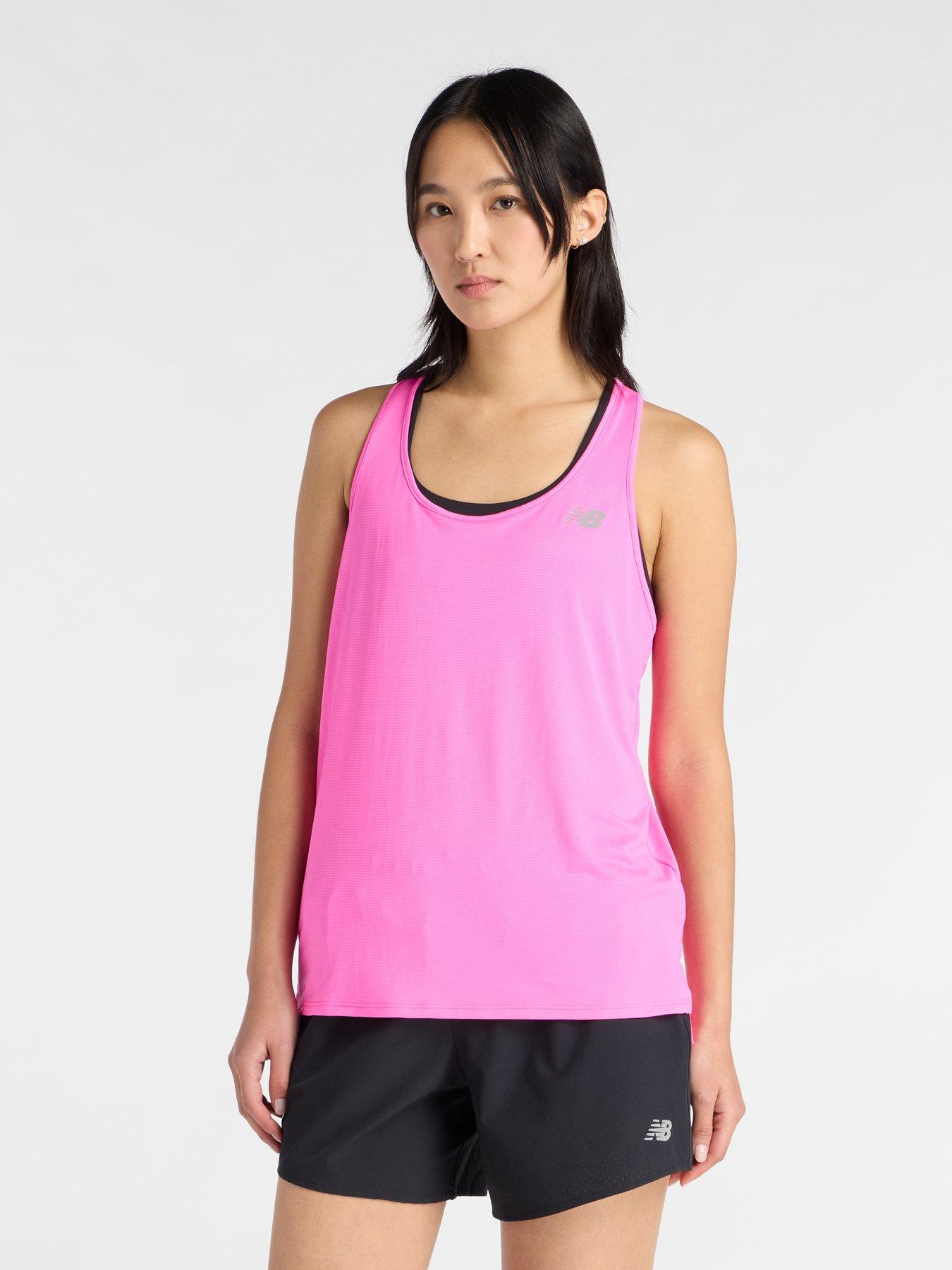 New Balance Womens Running Sport Essentials Tank - Pink