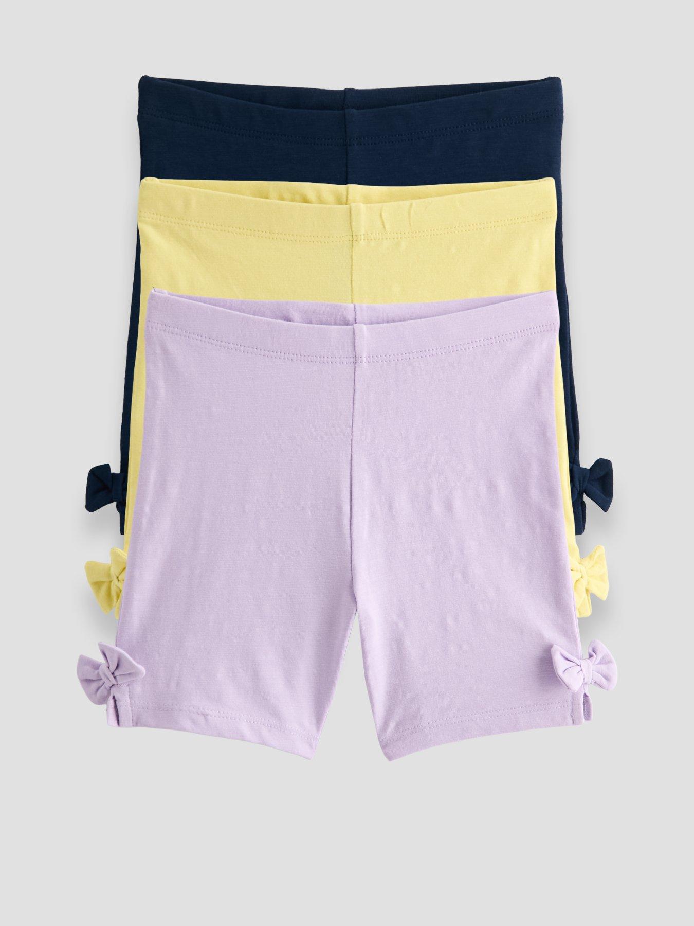 The Very Collection Girls 3 Pack Bow Cycling Shorts - Multi