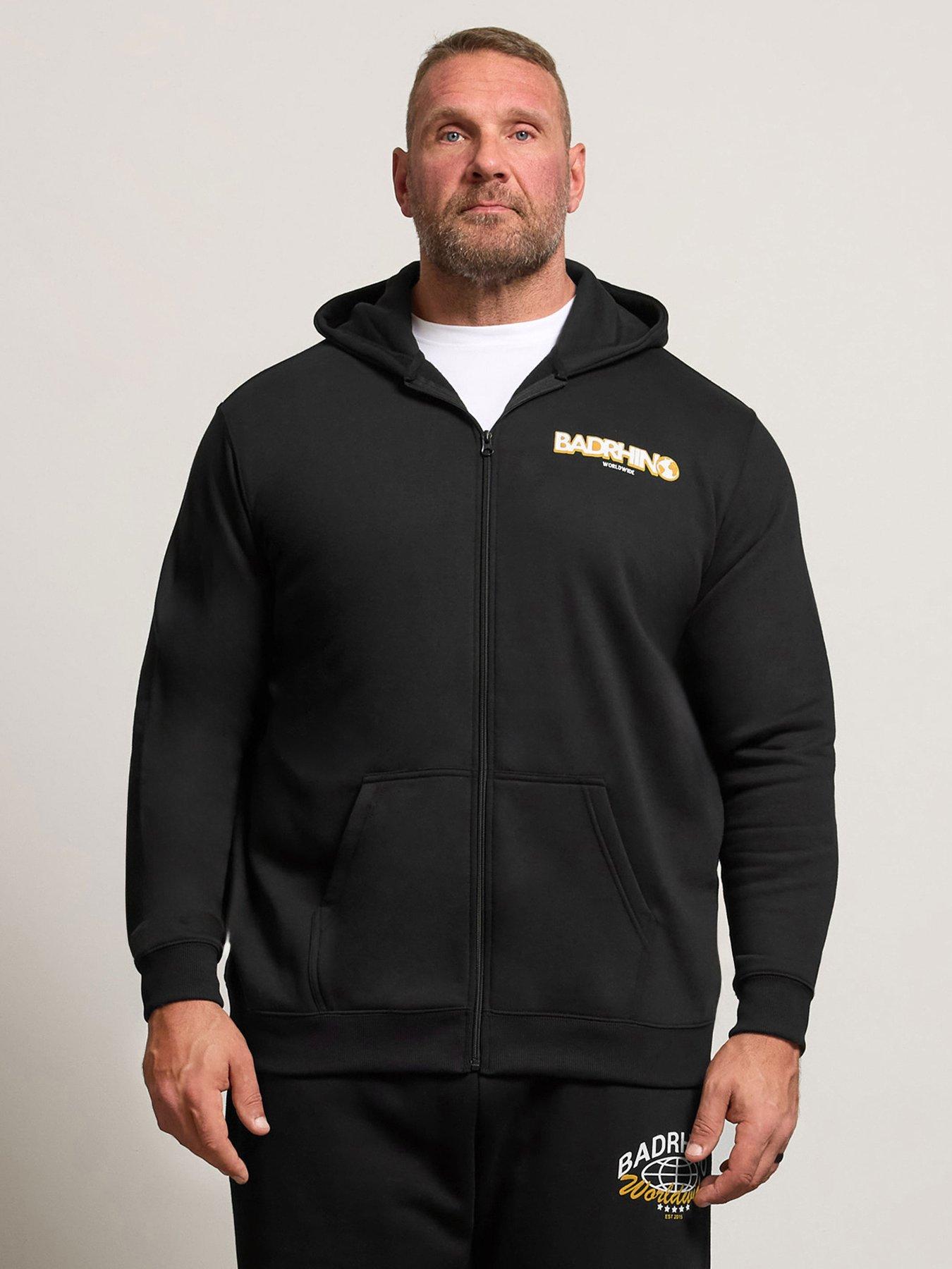 Image 1 of 7 of BadRhino World Map Zip Thru Hoodie - Black