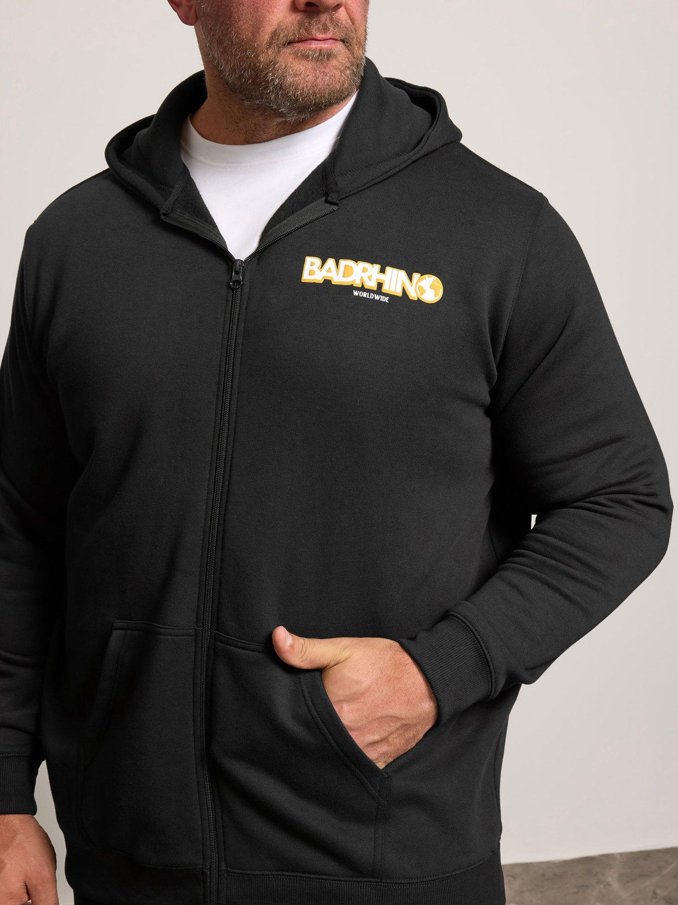 Image 5 of 7 of BadRhino World Map Zip Thru Hoodie - Black