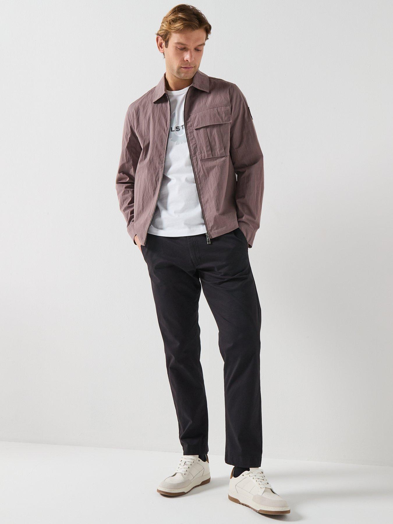 Image 3 of 6 of Belstaff Cargo Cotton Zip Overshirt - Brown