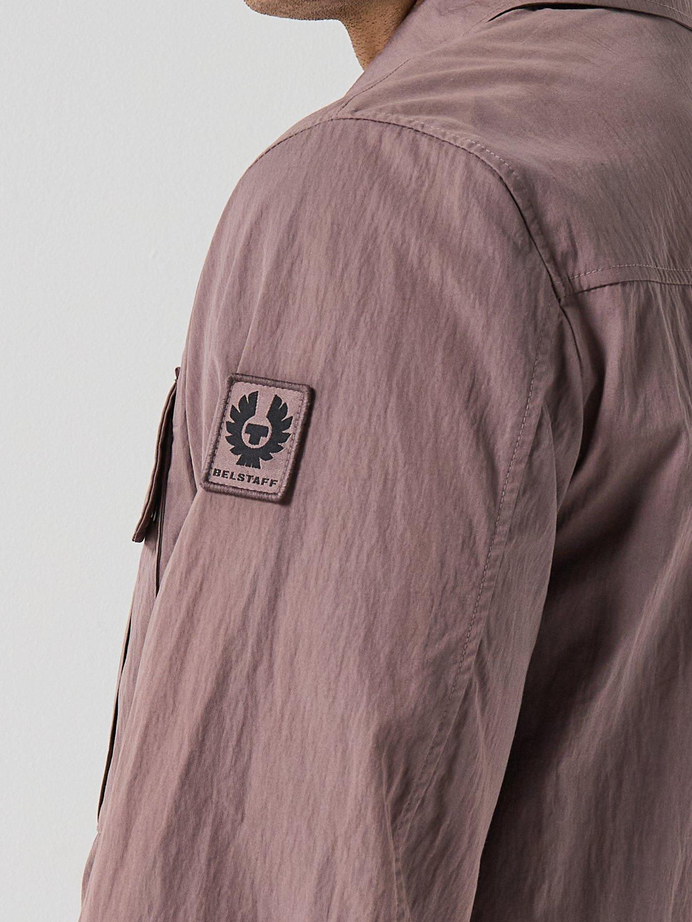Image 4 of 6 of Belstaff Cargo Cotton Zip Overshirt - Brown