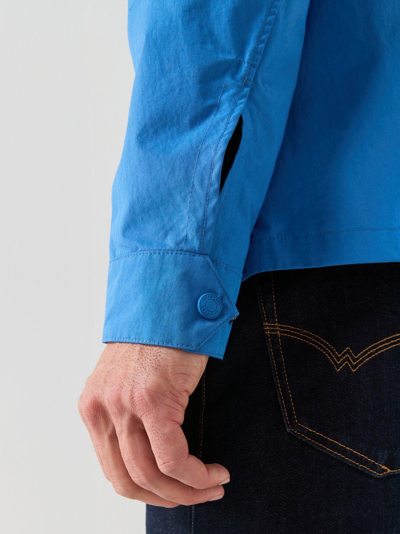 Image 5 of 6 of Belstaff Cargo Cotton Zip Overshirt - Blue