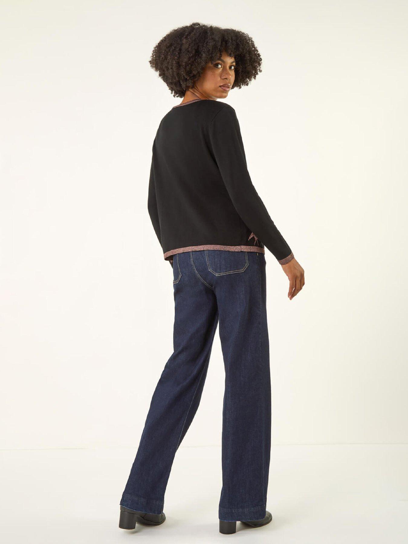 roman-metallic-print-knit-cardigan-blackstillFront