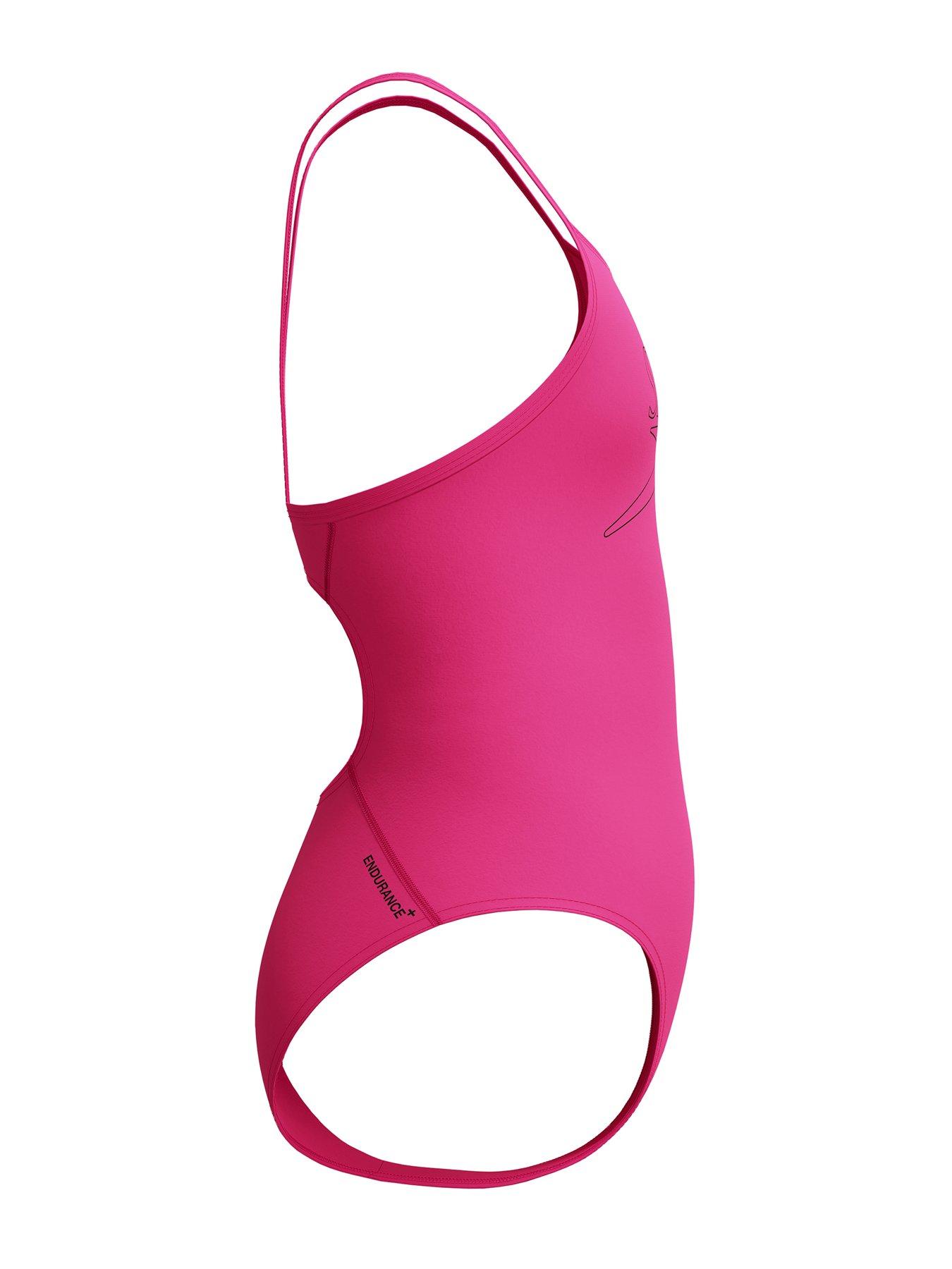Image 4 of 5 of Speedo Girls Endurance Logo Thinstrap One Piece - Pink