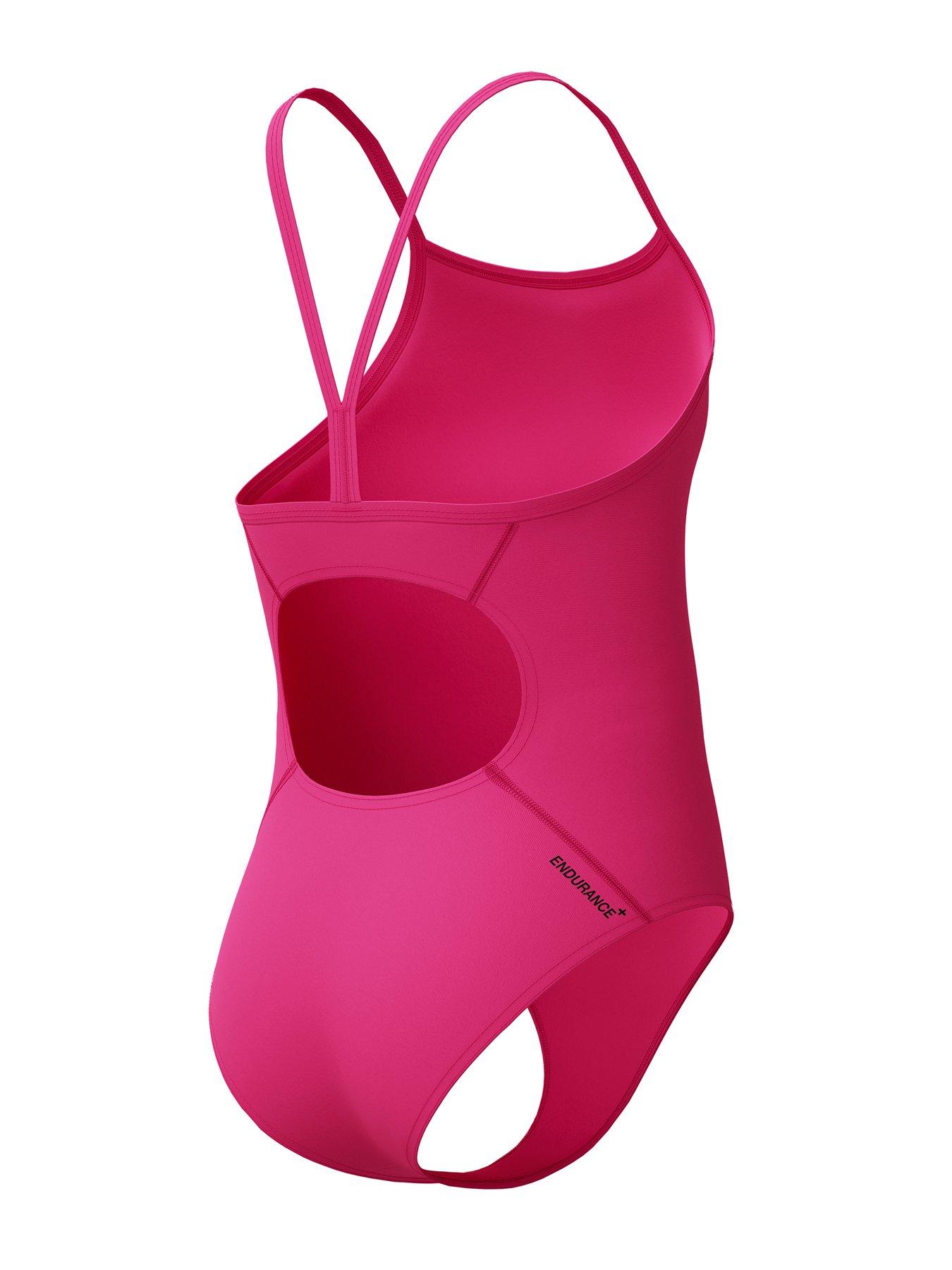 Image 5 of 5 of Speedo Girls Endurance Logo Thinstrap One Piece - Pink