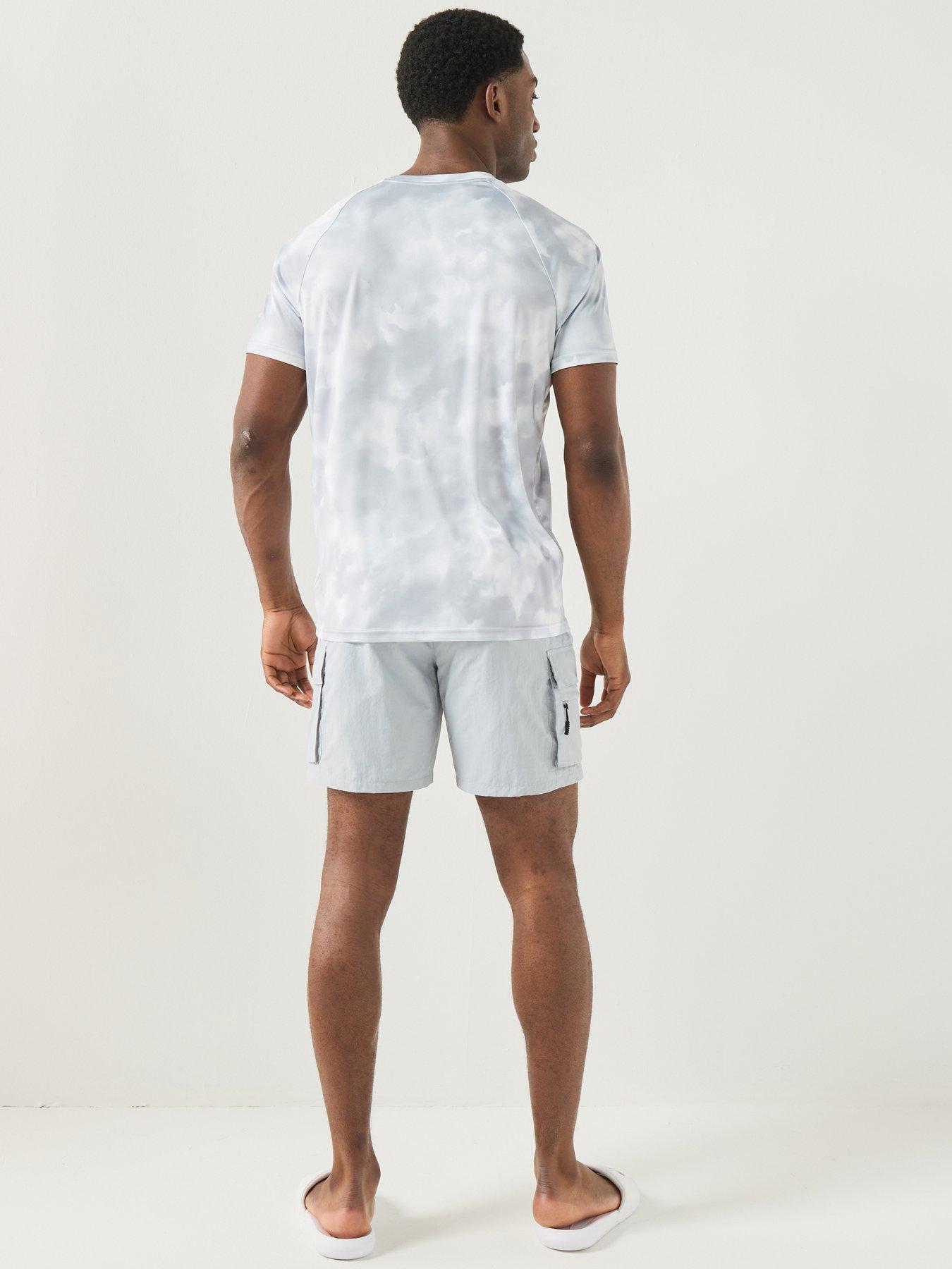 Image 2 of 5 of Nike Mens Short Sleeve Hydroguard T Shirt - Grey - White