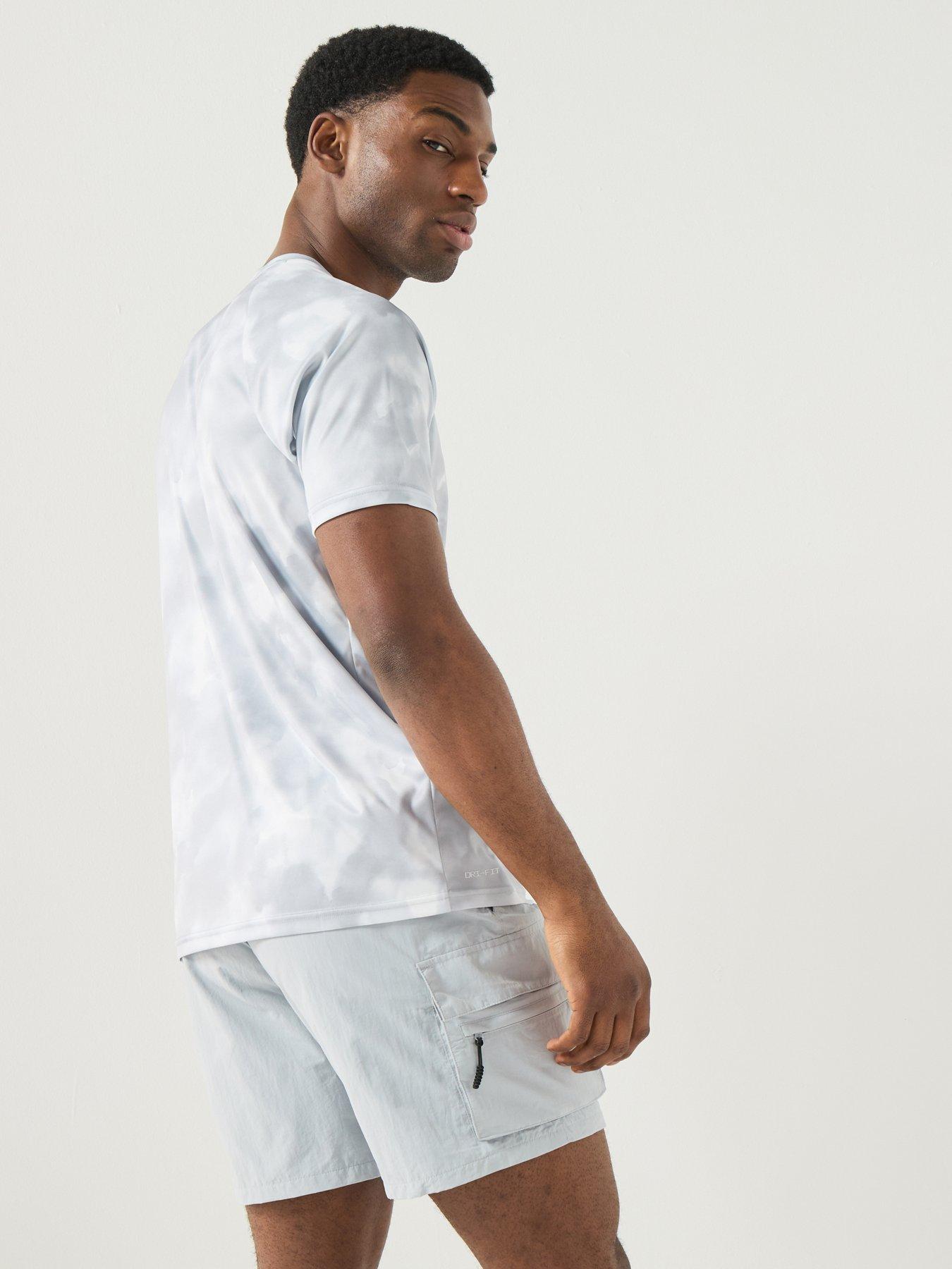 Image 5 of 5 of Nike Mens Short Sleeve Hydroguard T Shirt - Grey - White