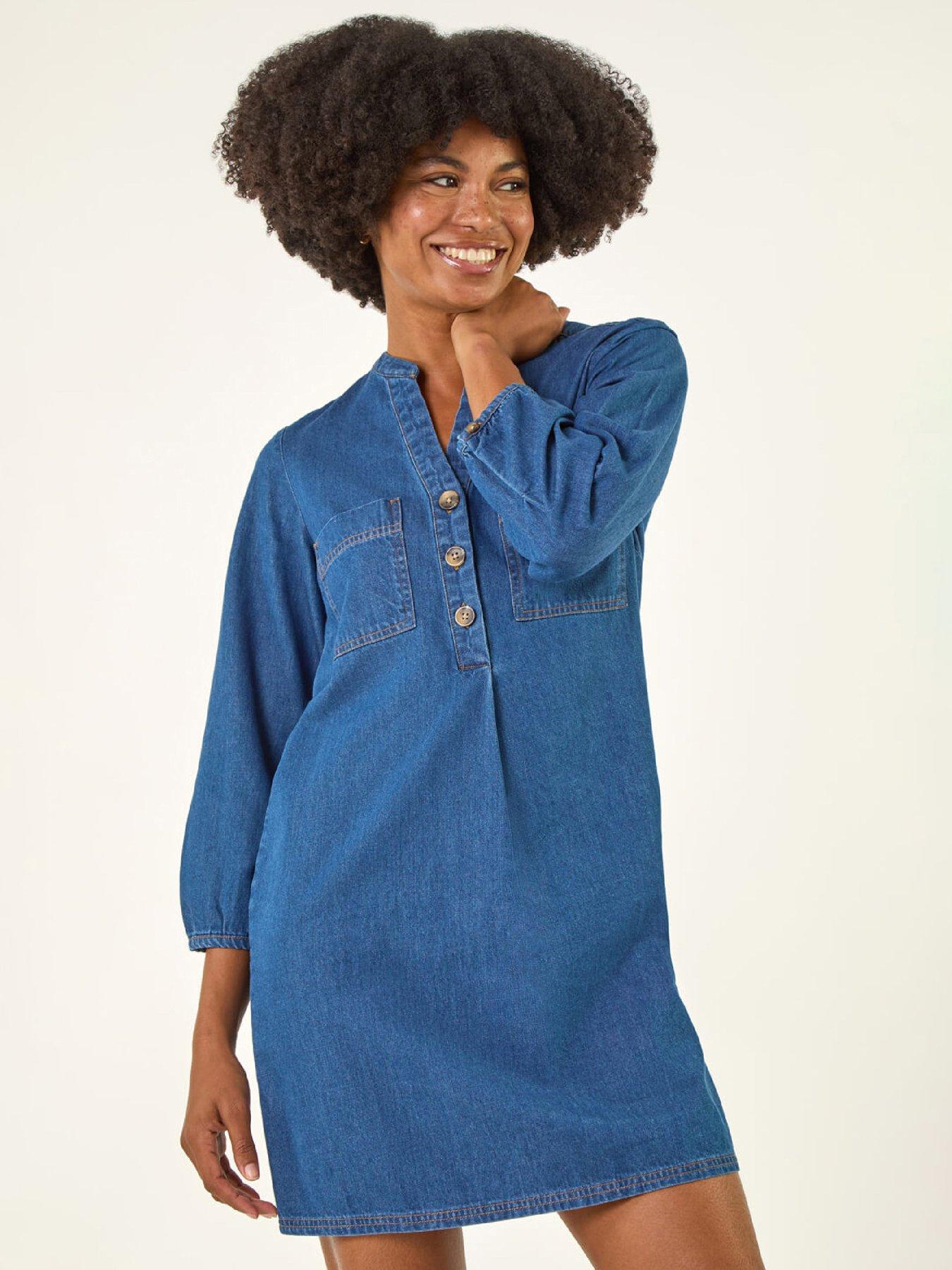 roman-cotton-denim-button-shift-dress-denimfront