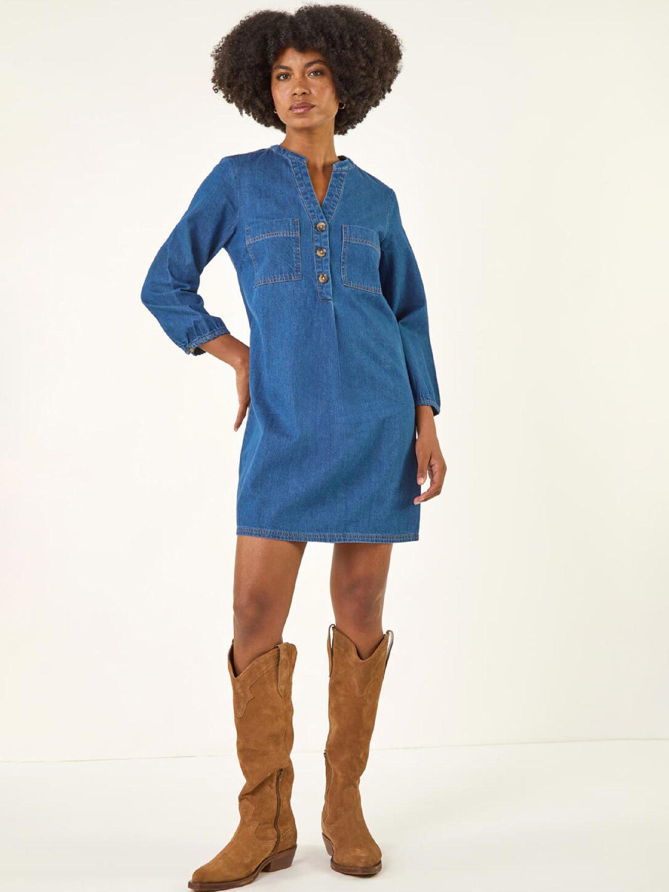 roman-cotton-denim-button-shift-dress-denimback