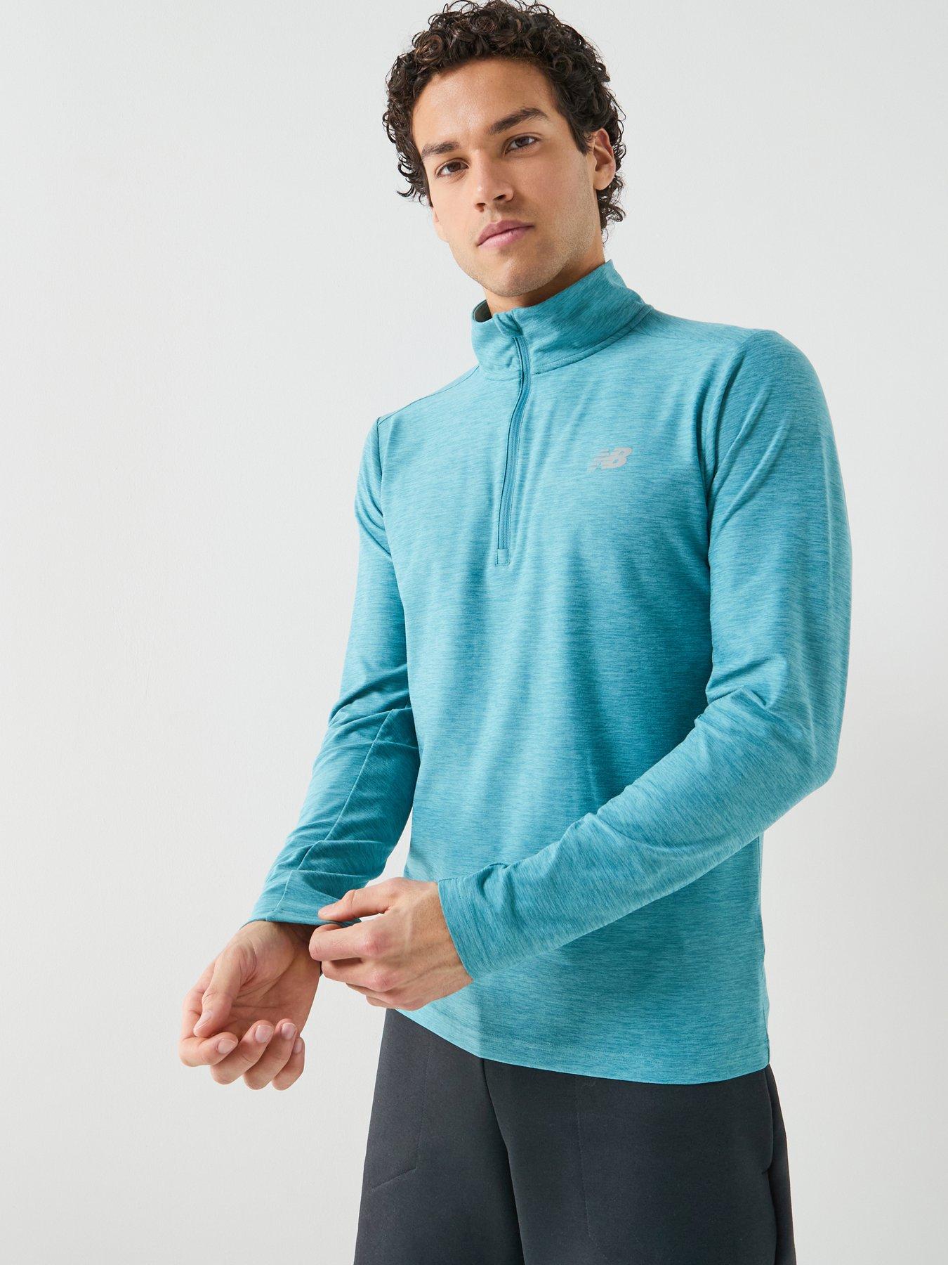 new-balance-mens-training-space-dye-14-zip-top-green