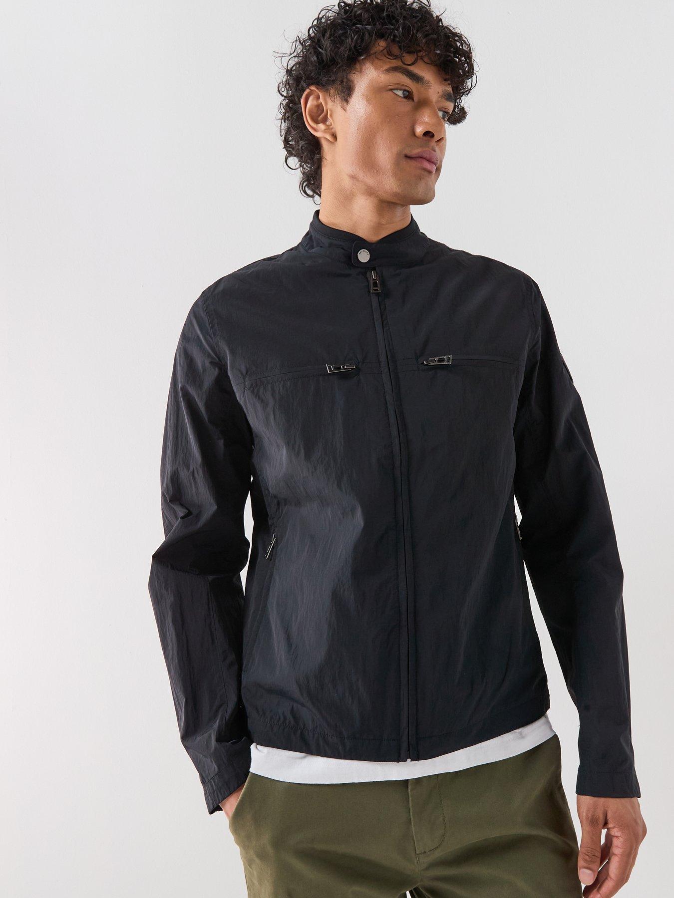 Image 4 of 6 of Belstaff Grid Nylon Moto Biker Jacket - Black