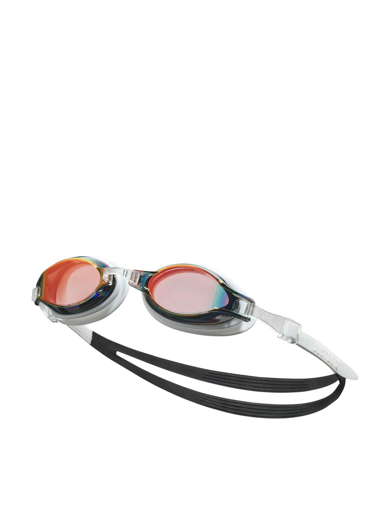 Nike Adults Unisex Chrome Mirrored Swim Goggles - White