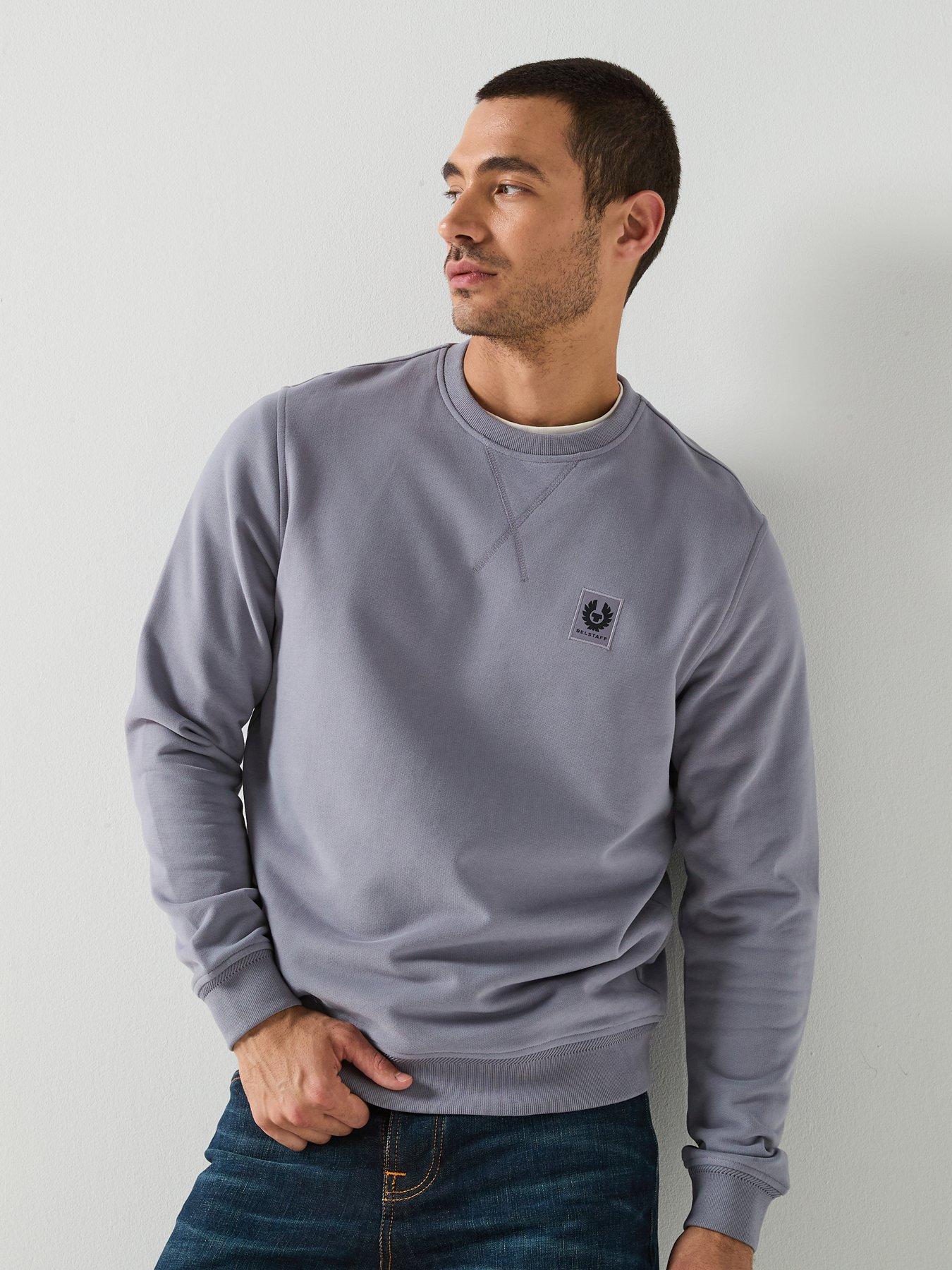 Image 1 of 5 of Belstaff Belstaff Left Chest Patch Logo Regular Fit Crew Sweat - Grey