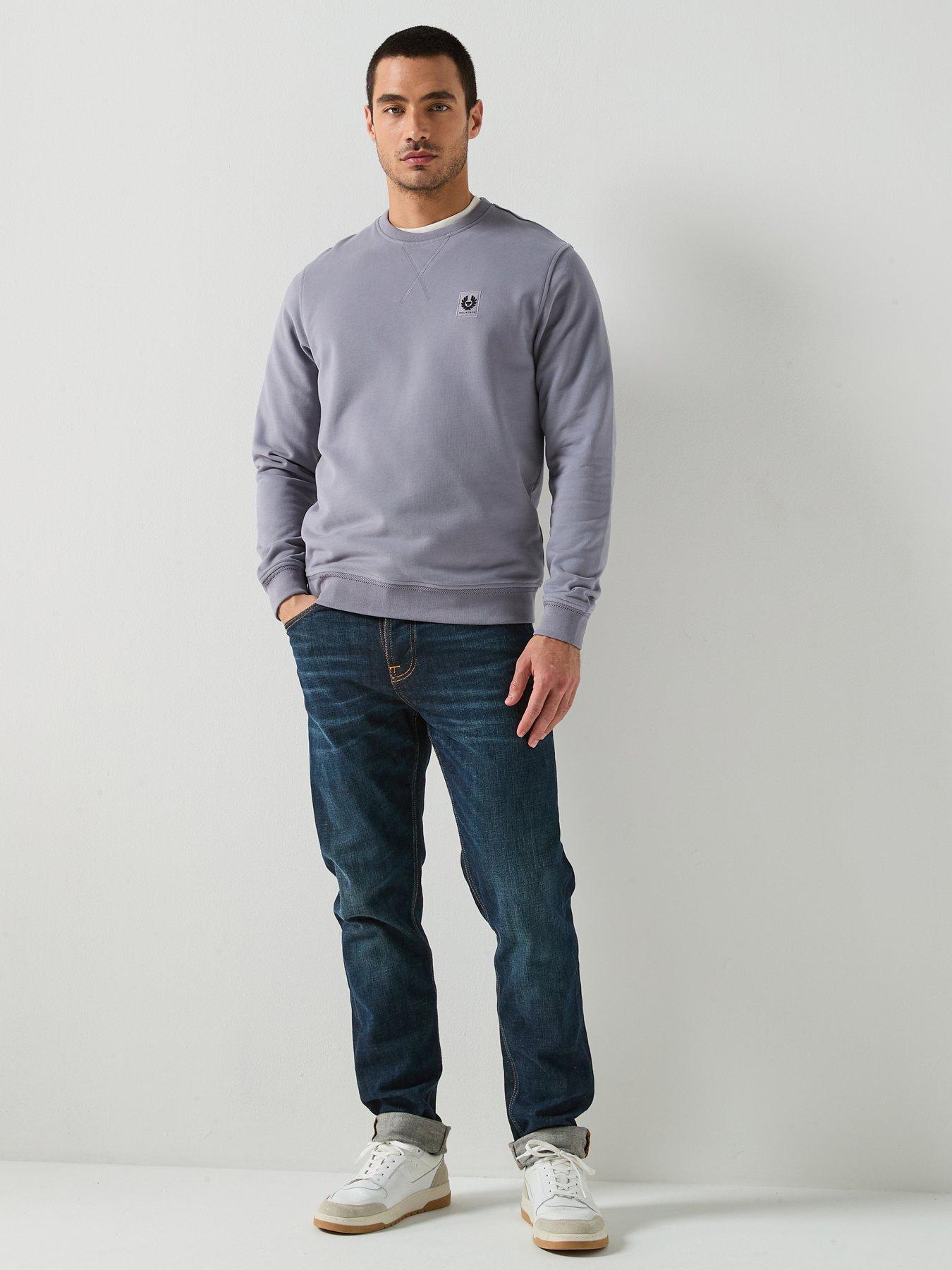 Image 3 of 5 of Belstaff Belstaff Left Chest Patch Logo Regular Fit Crew Sweat - Grey