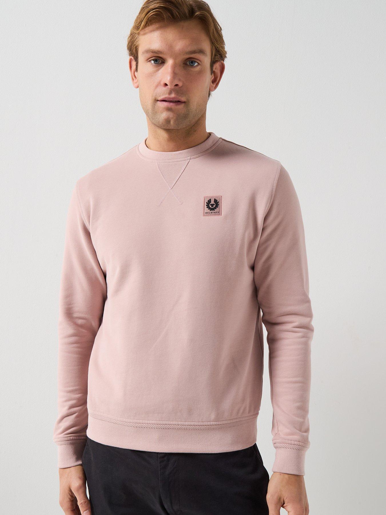Belstaff Belstaff Left Chest Patch Logo Regular Fit Crew Sweat - Pink