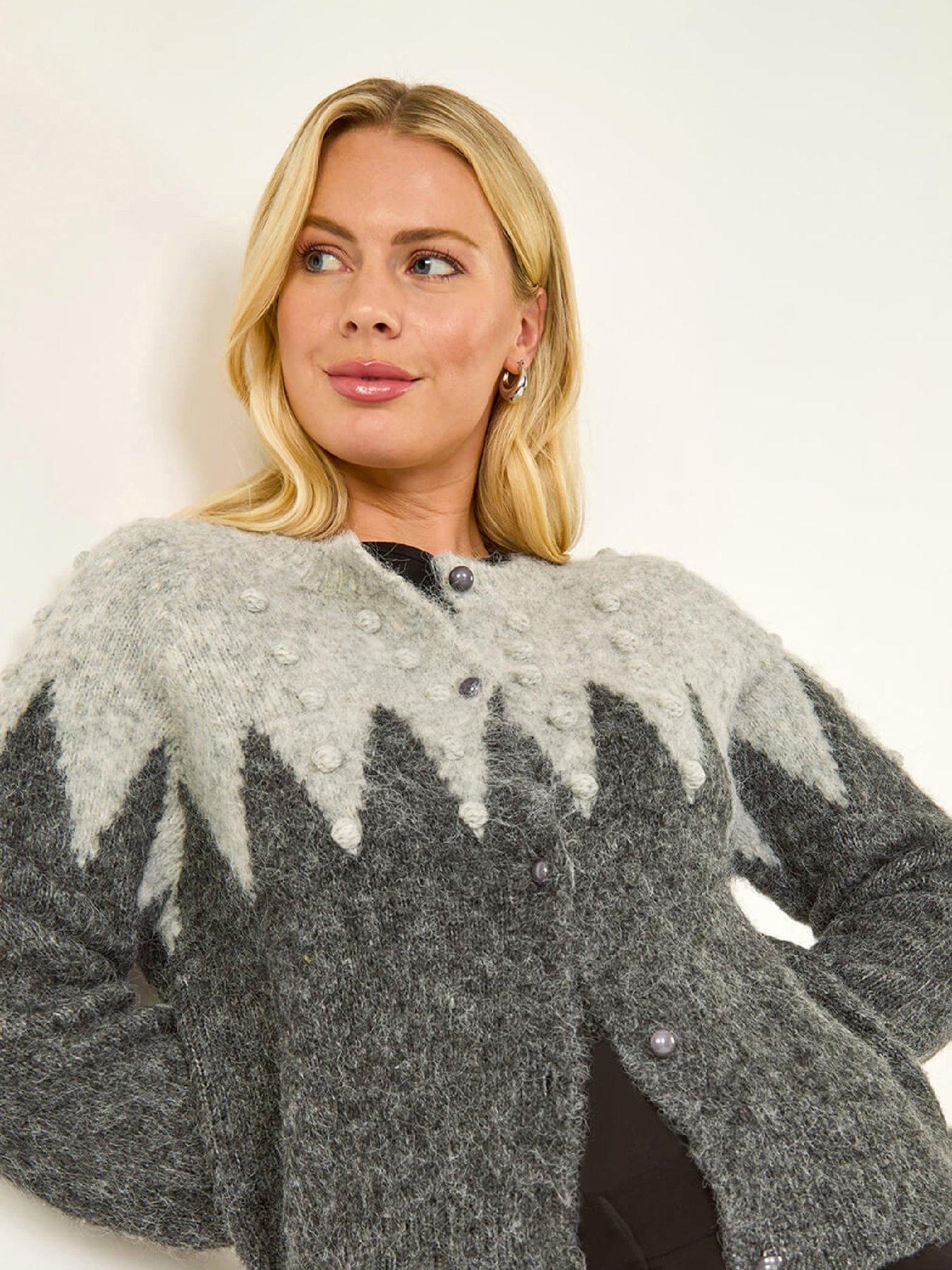 roman-petite-bobble-buttoned-knit-cardigan-greyoutfit