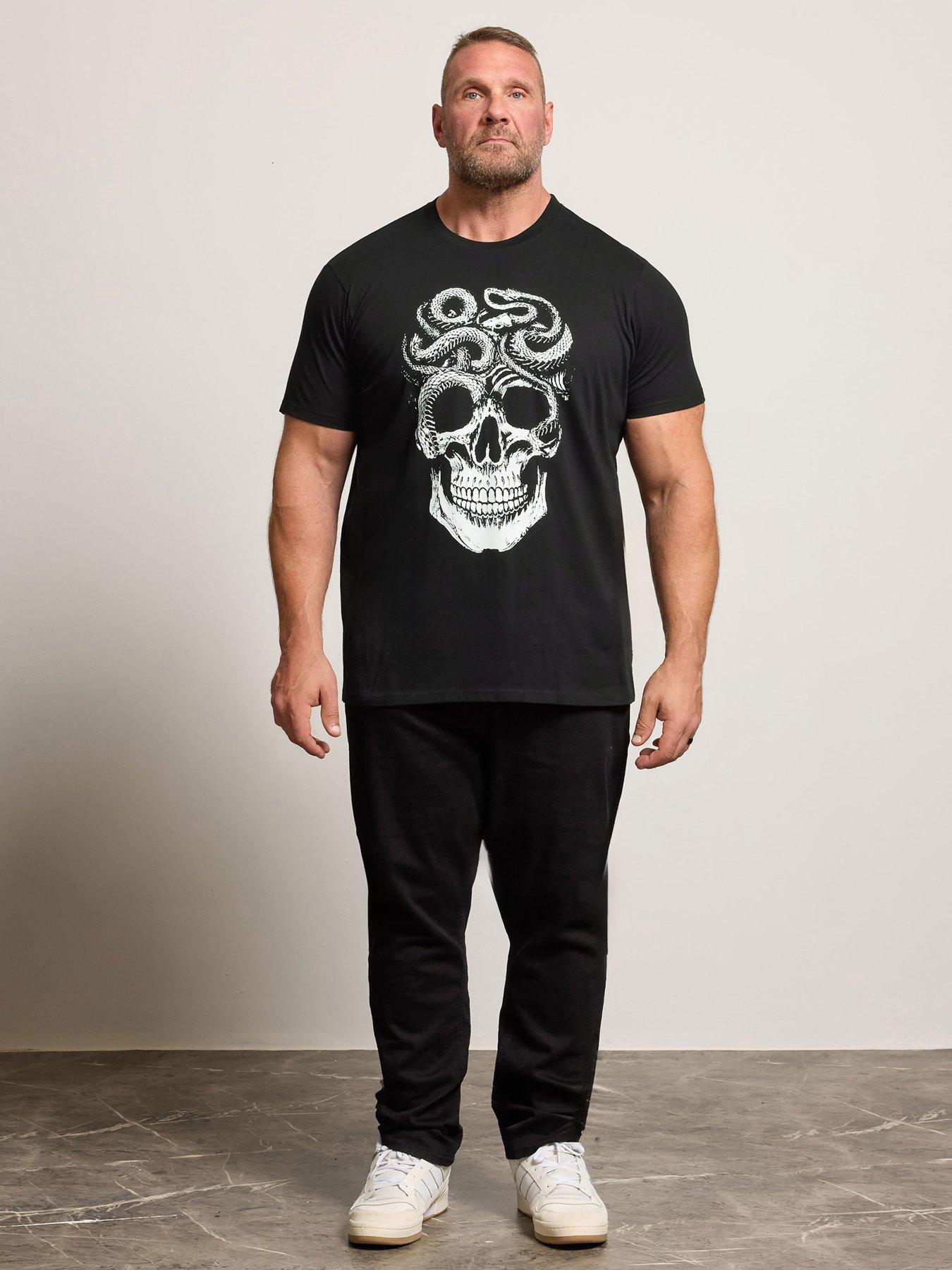 Image 3 of 6 of BadRhino Skull &amp; Snake T-Shirt - Black
