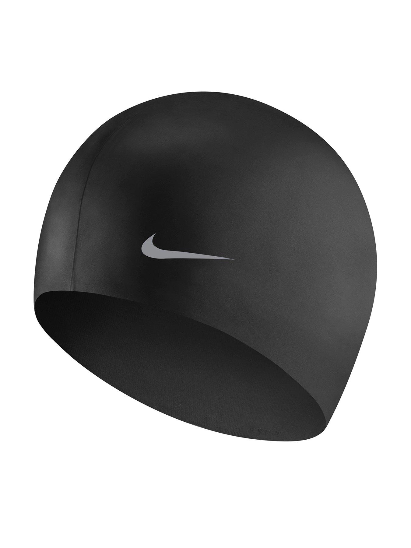 Nike Kids Unisex Solid Silicone Swim Cap - Black