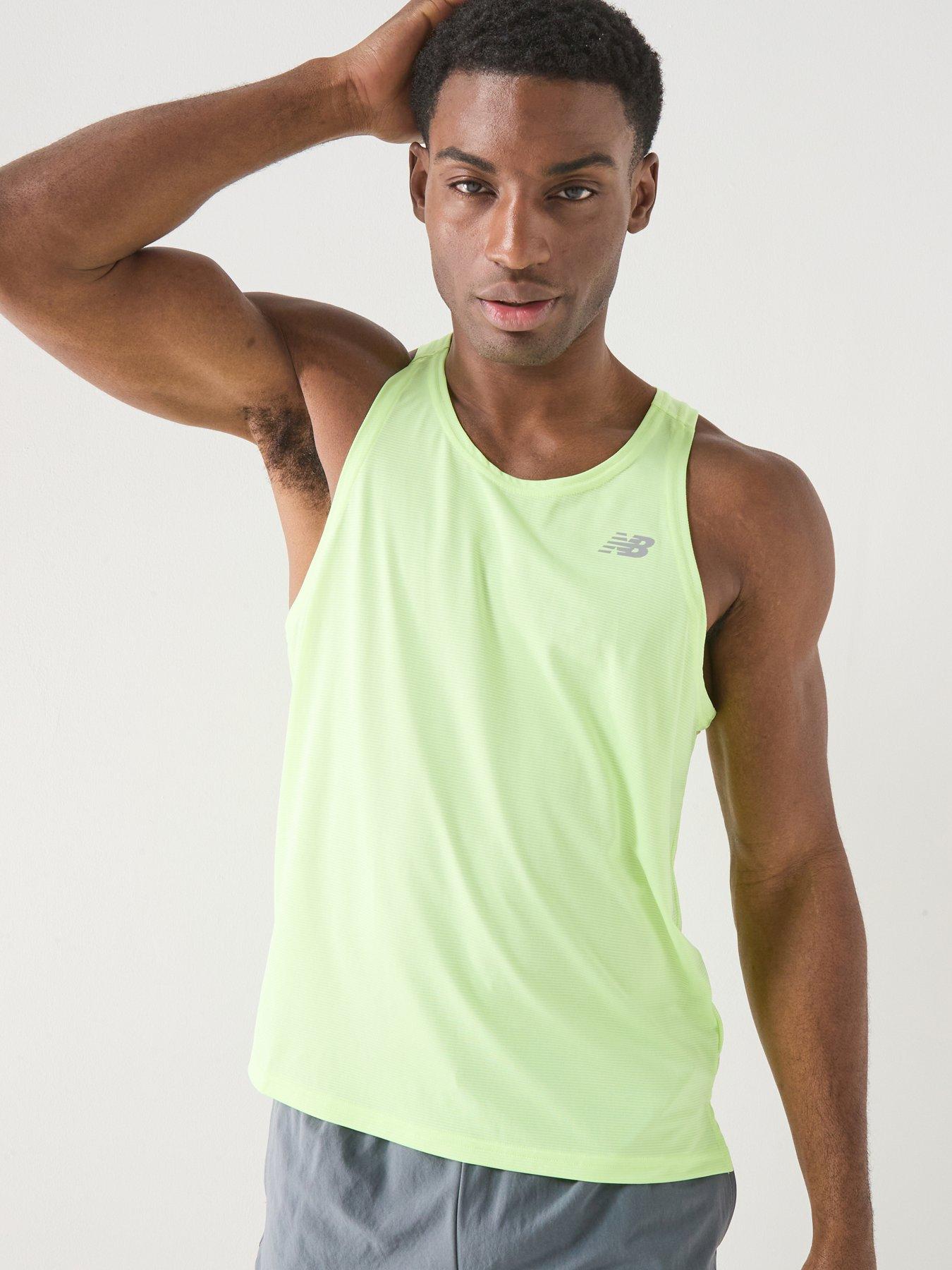 New Balance Mens Running Sport Essentials Tank - Yellow