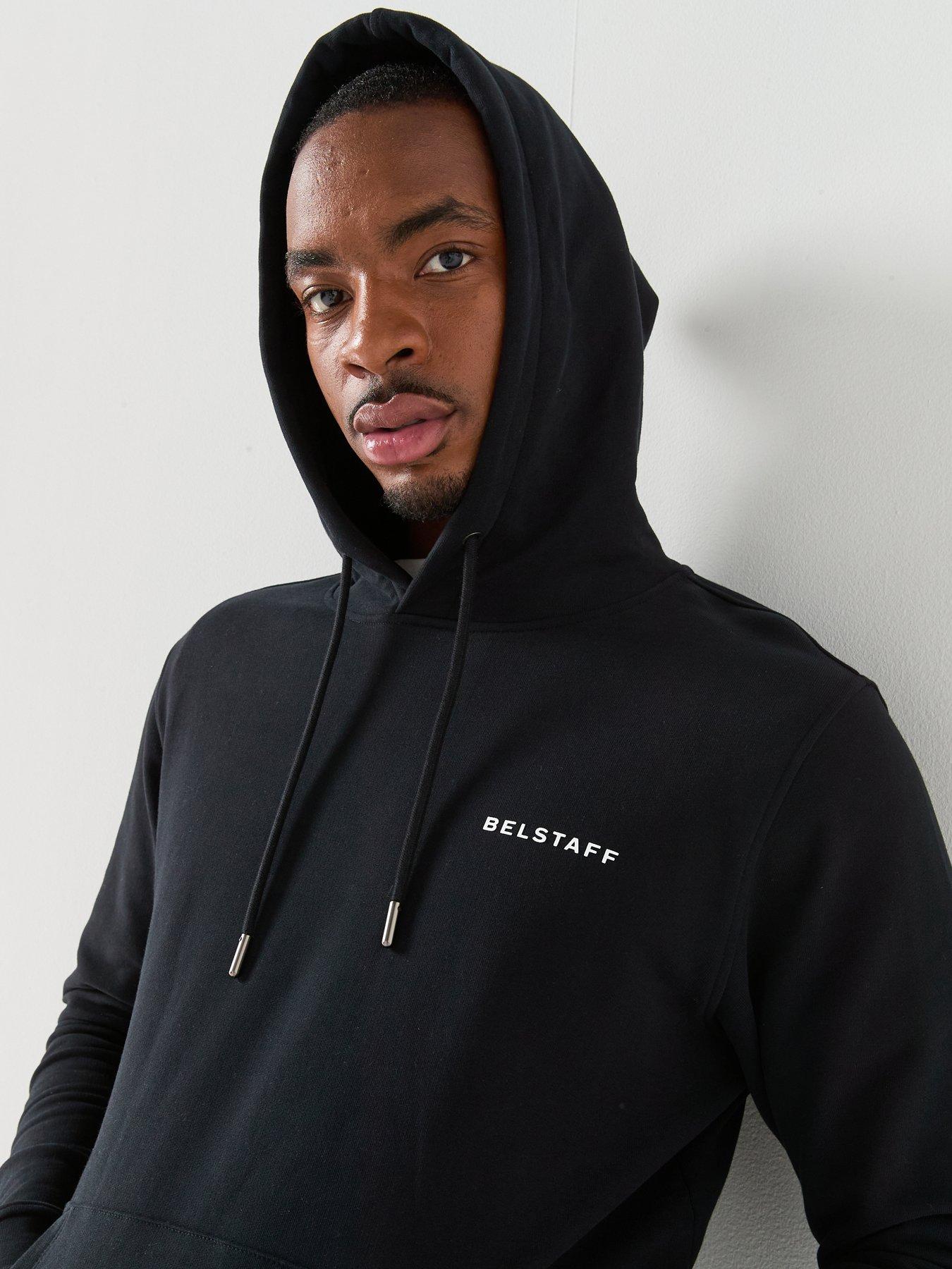 Image 4 of 4 of Belstaff Border Large Back Logo Hoodie - Black